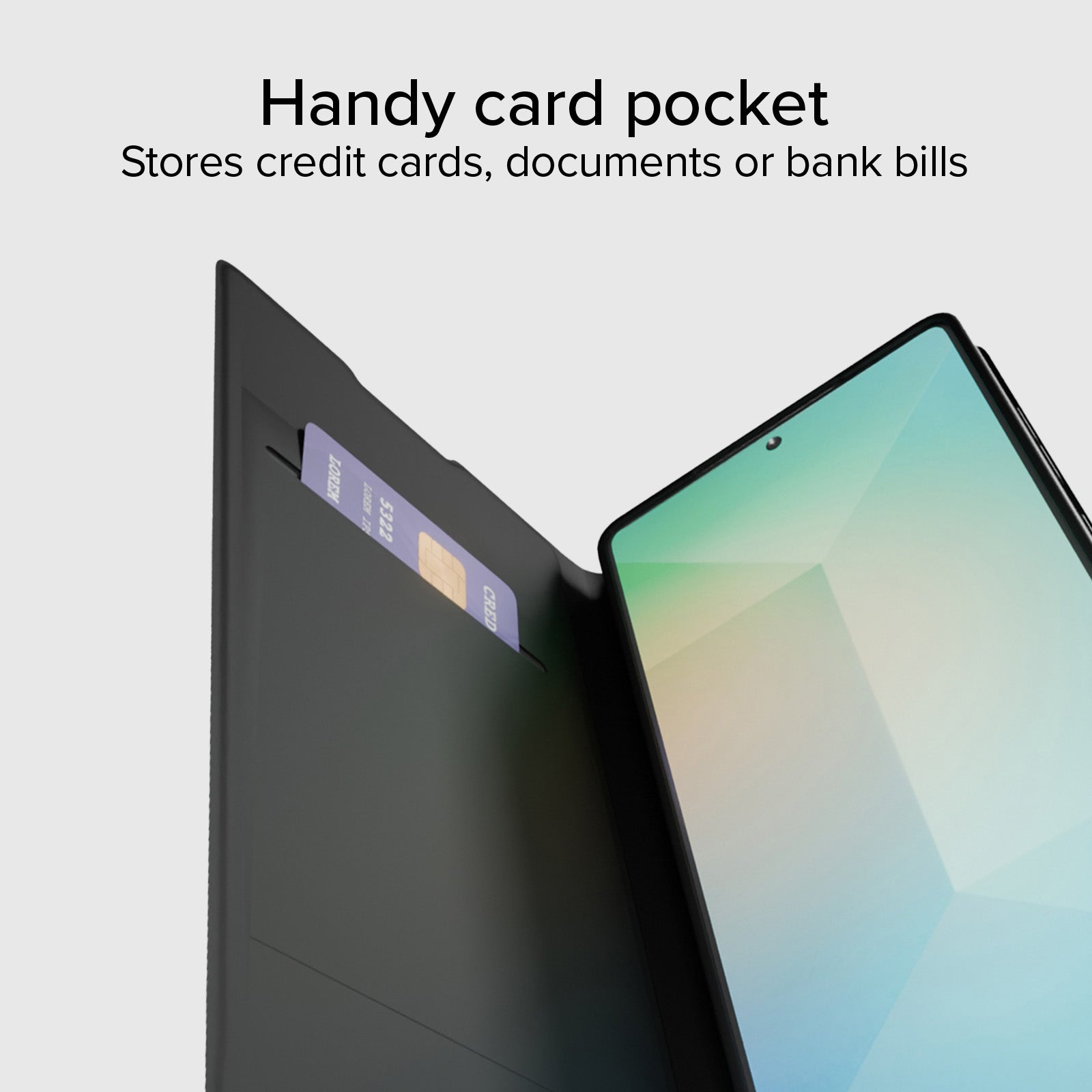 Étui portefeuille avec support et surface douce au toucher pour Samsung Galaxy S25 Ultra