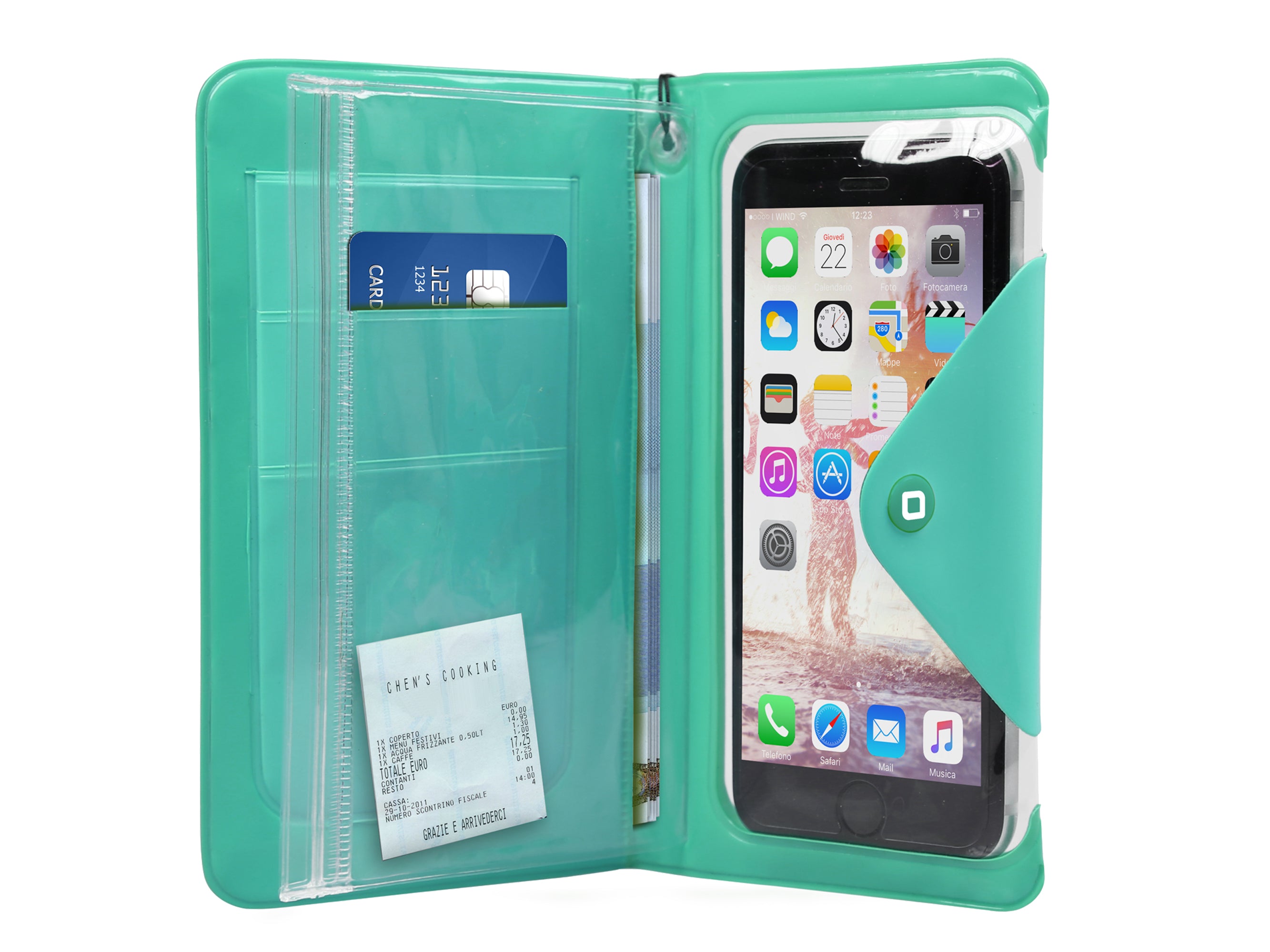 Funda de libro universal transparente resistente a las salpicaduras