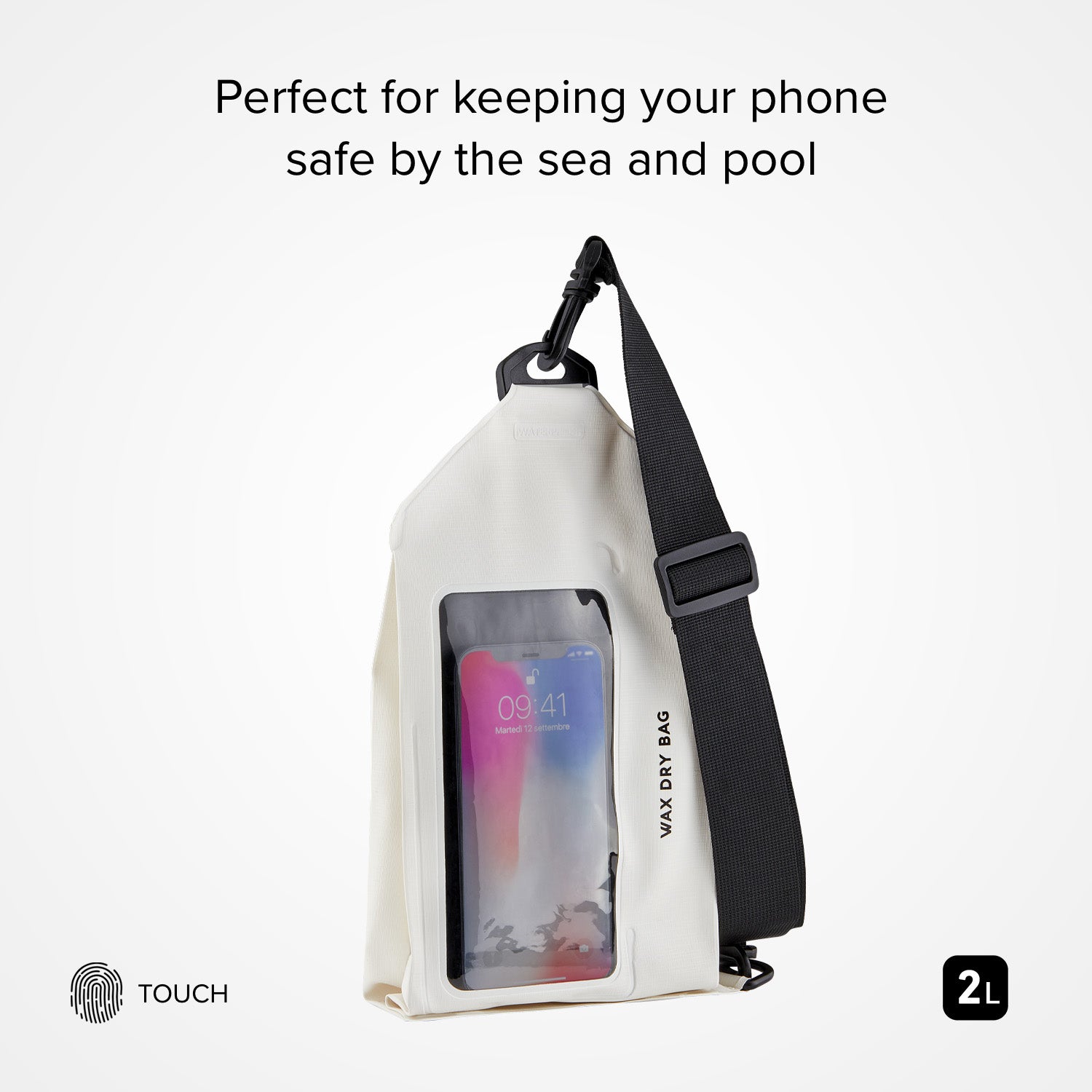 Borsa impermeabile touch screen per smartphone con tracolla