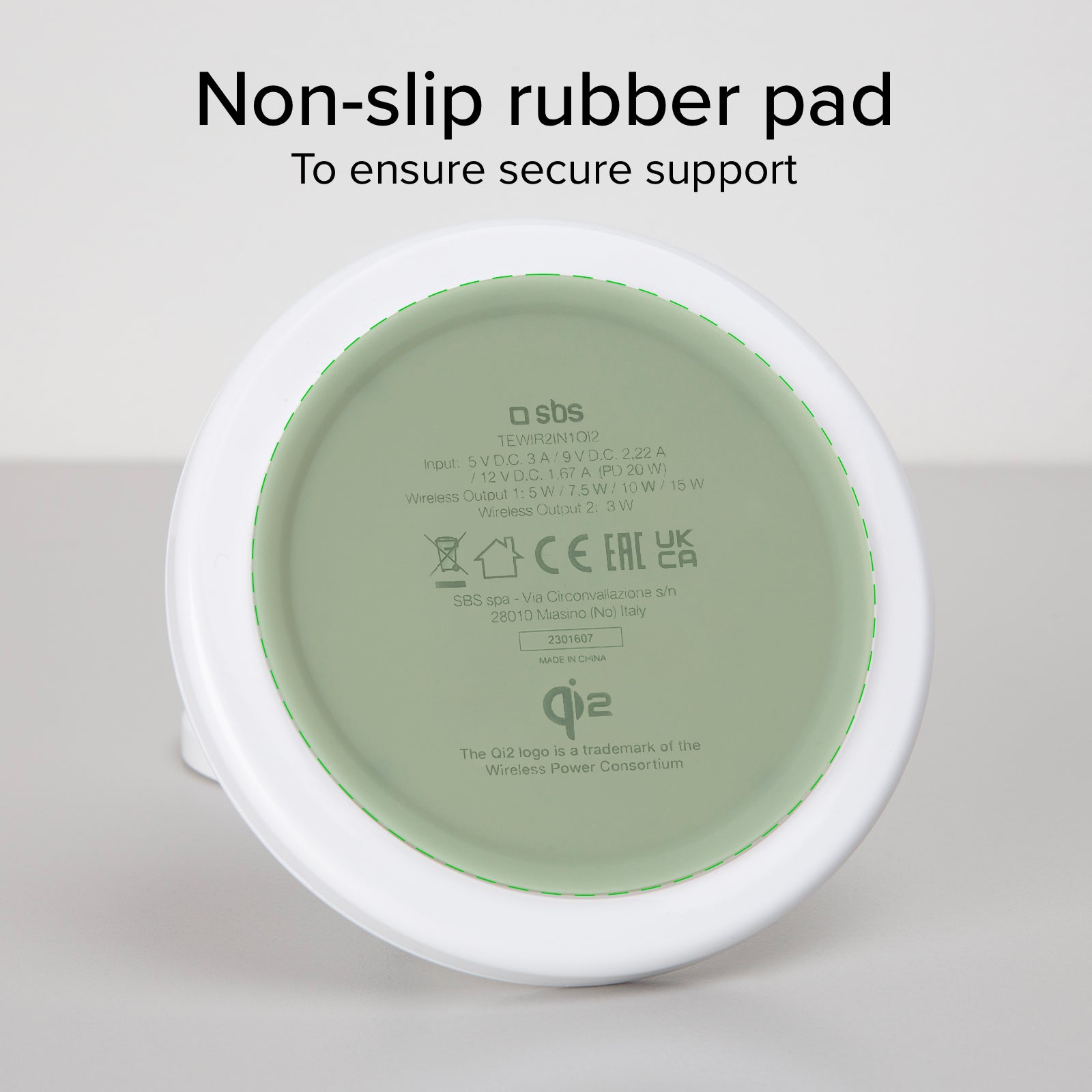 Stazione ricarica wireless Qi2 2x1 per iPhone, Android, auricolari wireless