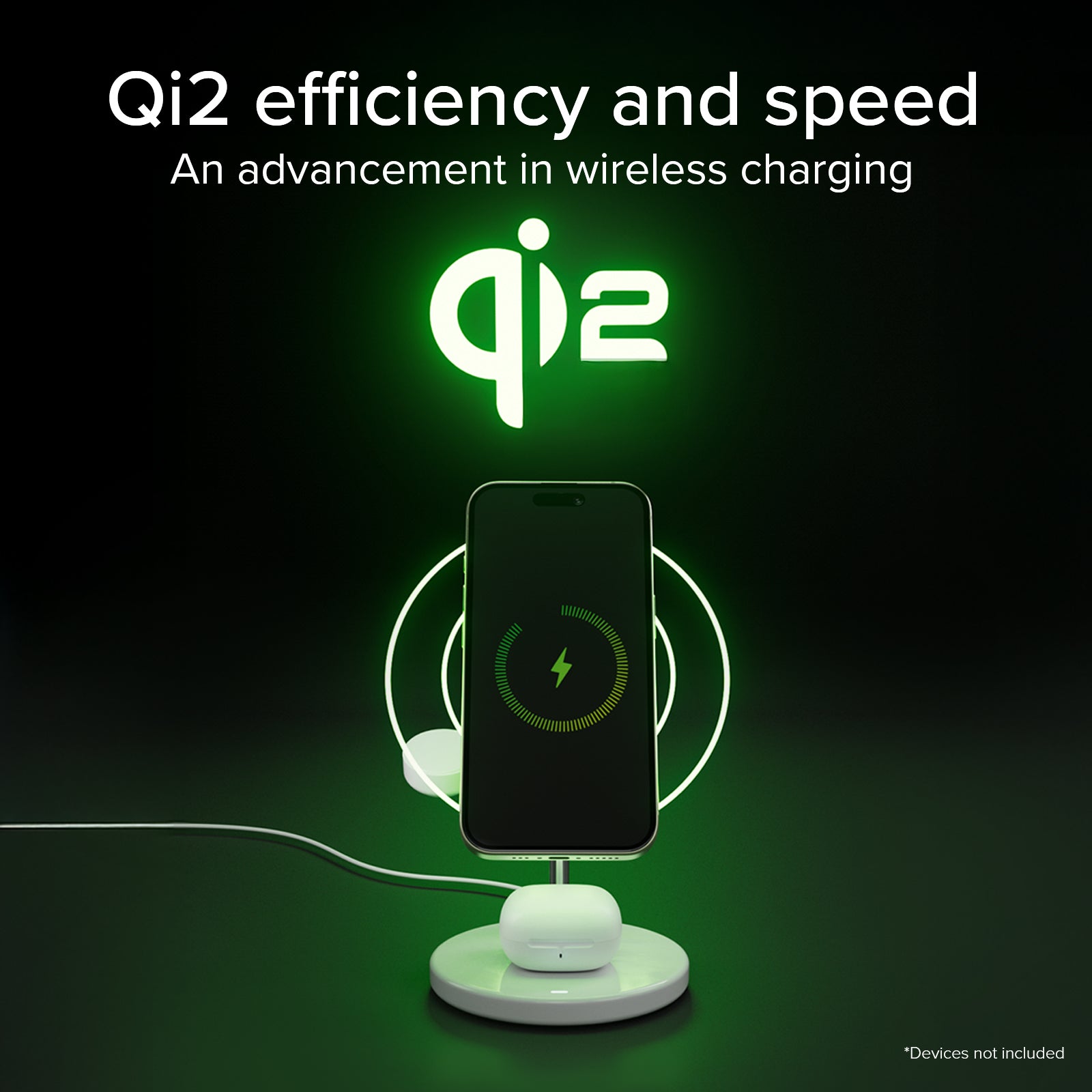 Qi2 3x1 Wireless Charging Station for iPhone 16/15/14/13/12, Android smartphones, Apple Watch and wireless earphones