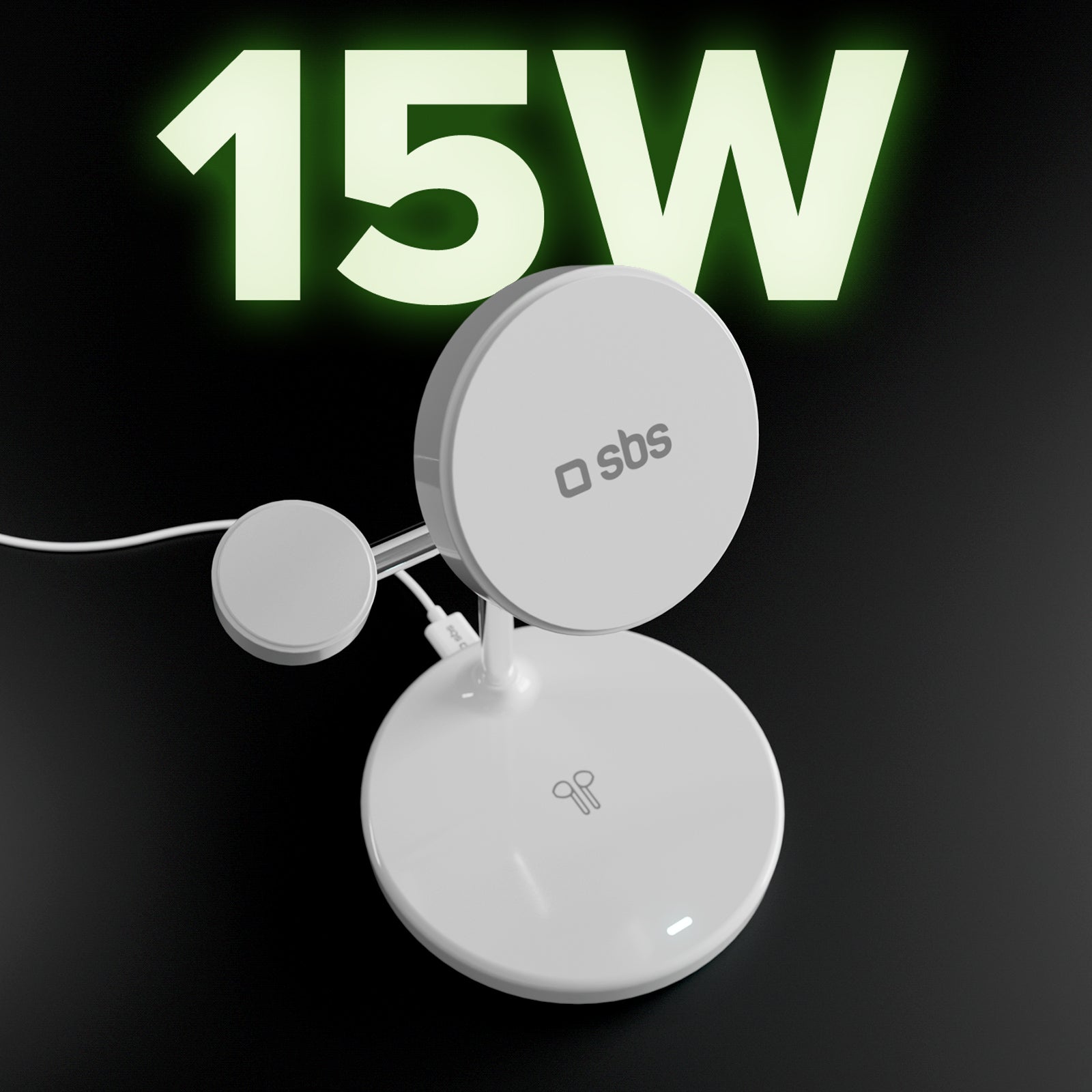 Qi2 3x1 Wireless Charging Station for iPhone 16/15/14/13/12, Android smartphones, Apple Watch and wireless earphones