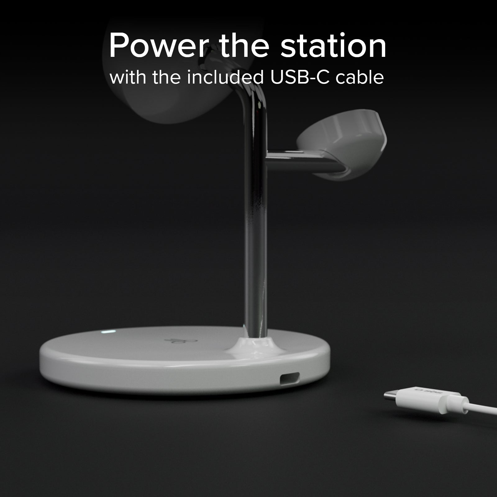 Qi2 3x1 Wireless Charging Station for iPhone 16/15/14/13/12, Android smartphones, Apple Watch and wireless earphones
