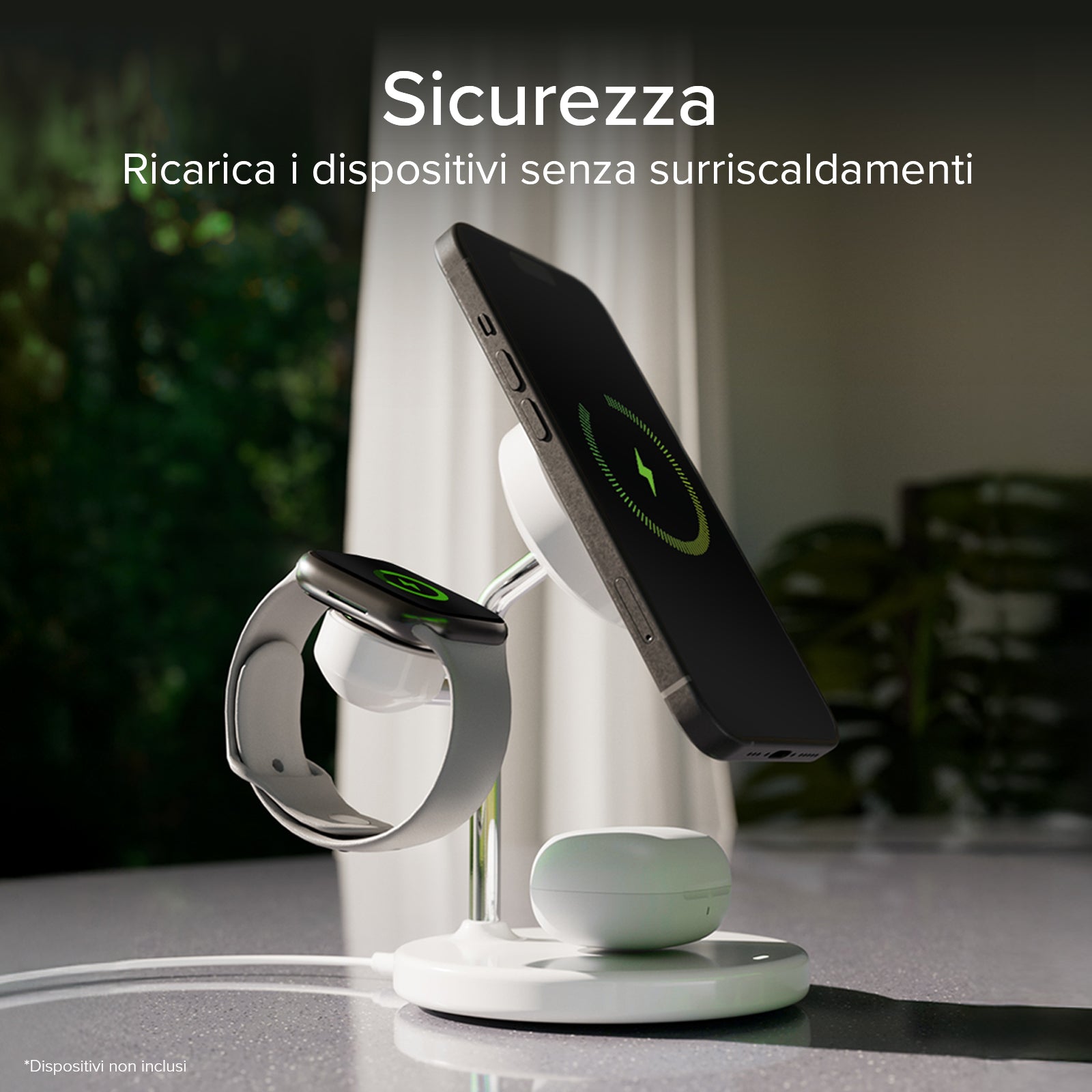 Station de recharge sans fil Qi2 3 en 1 pour iPhone 16/15/14/13/12, smartphones Android, Apple Watch et écouteurs sans fil