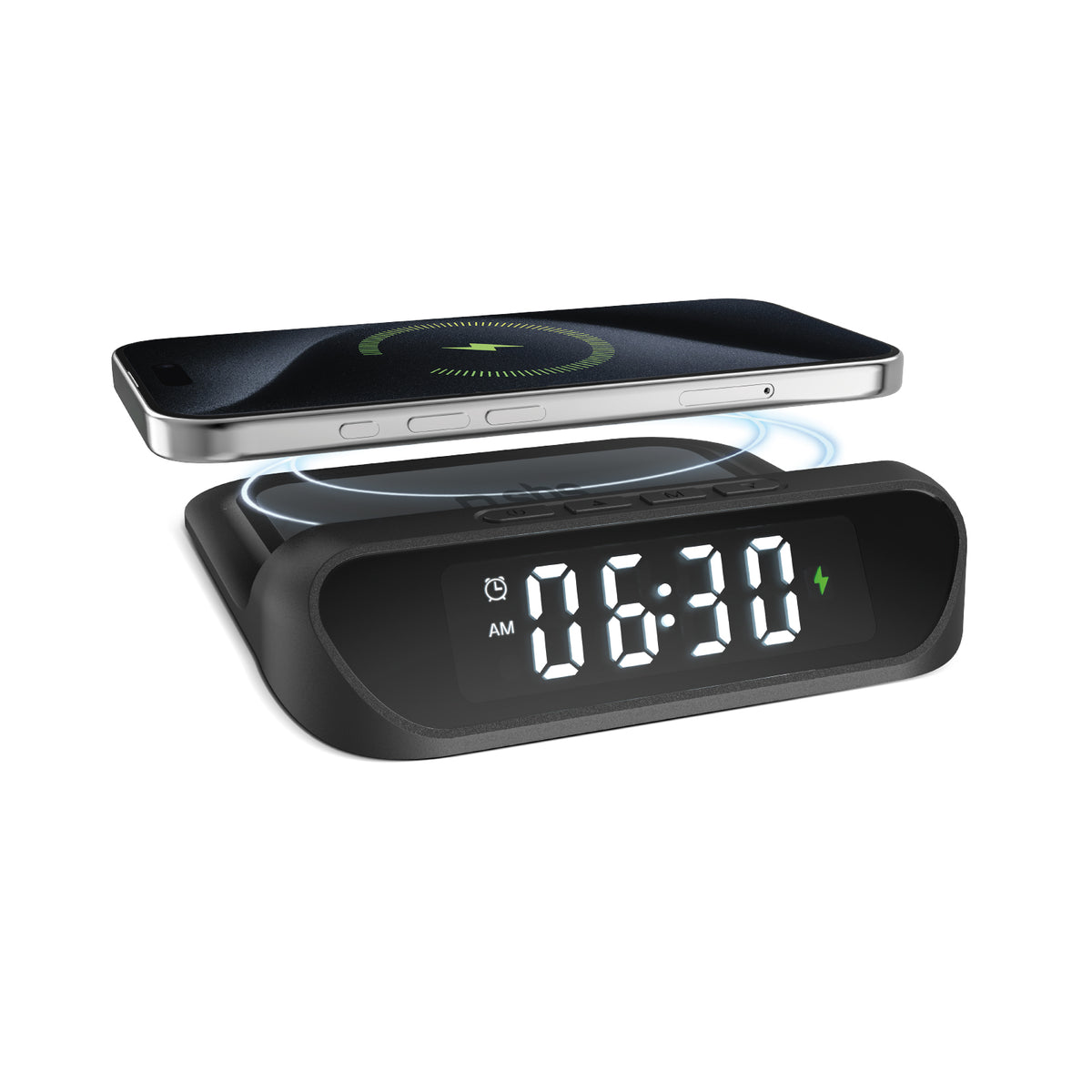Réveil De Voyage Numérique LCD Transparent Avec Hub USB - Neuf, Marque Metro