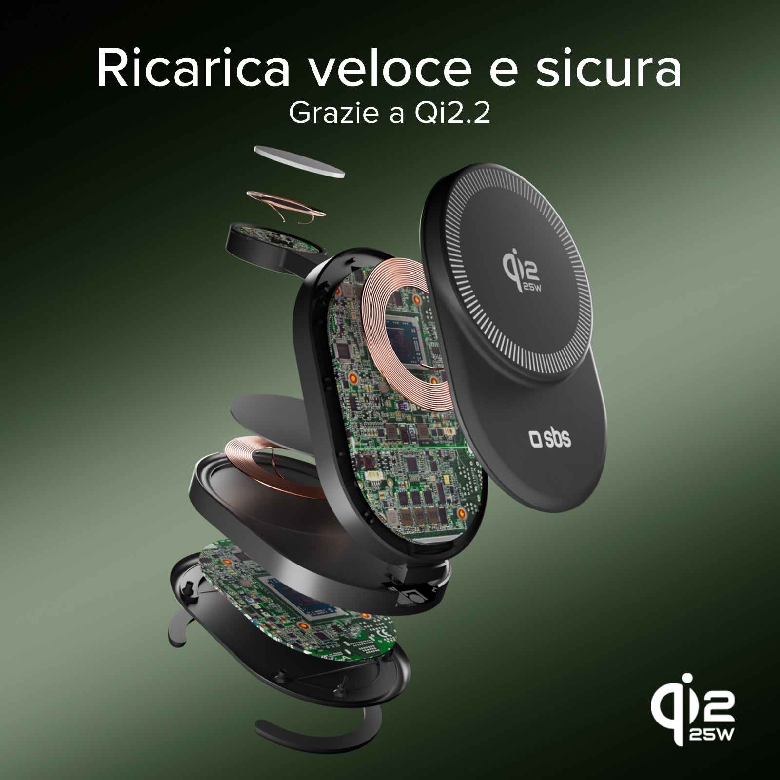 Stazione di ricarica wireless 3-in-1 Qi2.2 25 W per iPhone, Apple Watch e cuffie