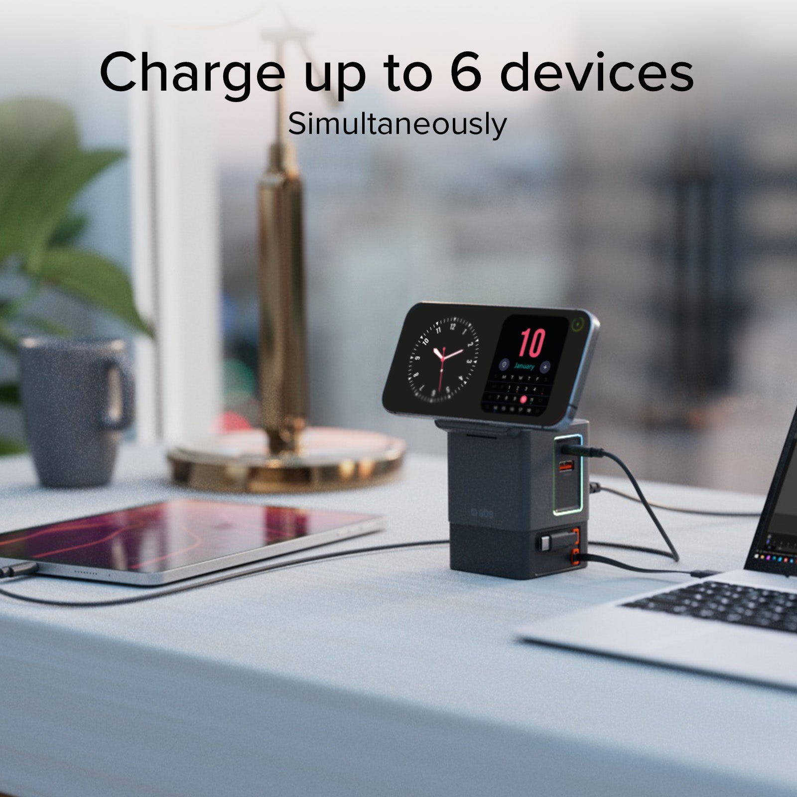 Power Dock Wireless 6 in 1 100W compatibile MagSafe