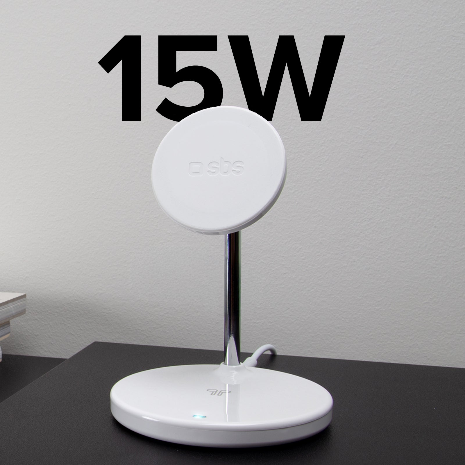 Station de recharge verticale sans fil 2-en-1 pour iPhone, téléphones Android, AirPods, écouteurs TWS