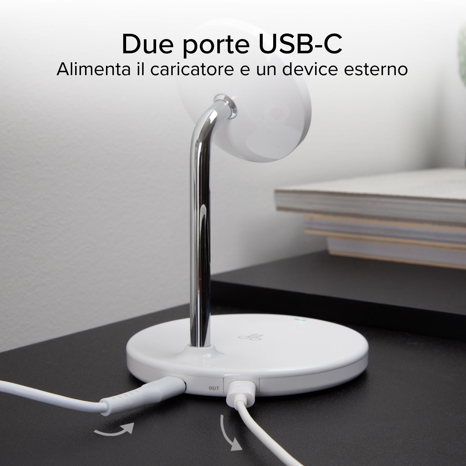 Station de recharge verticale sans fil 2-en-1 pour iPhone, téléphones Android, AirPods, écouteurs TWS
