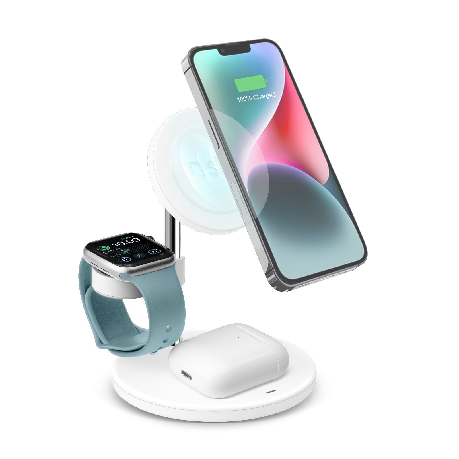 Station de charge sans fil verticale 3 en 1