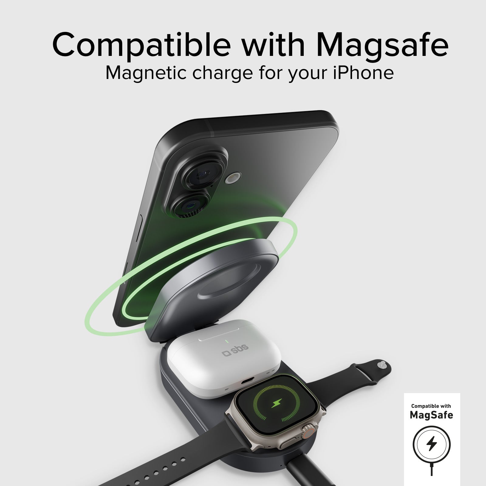 Caricatore Wireless Power Dock 3 in 1