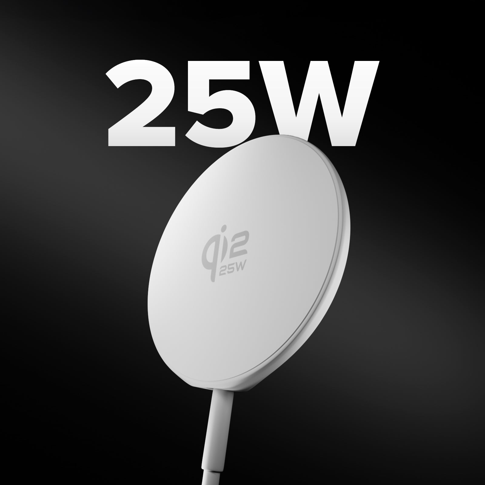 Magnetic Wireless Charger Qi2.2 25W with Integrated USB-C Cable (150 cm)