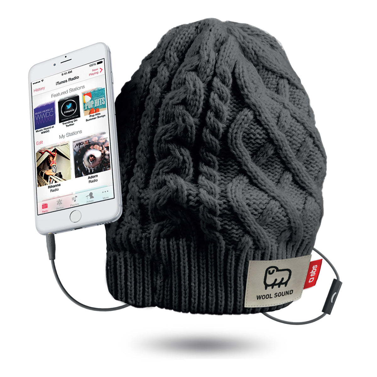 SBS Bonnet D'Hiver Unisexe Avec Écouteurs Sans Fil Amovibles - Chapeau Péruvien Avec Commandes Et Micro