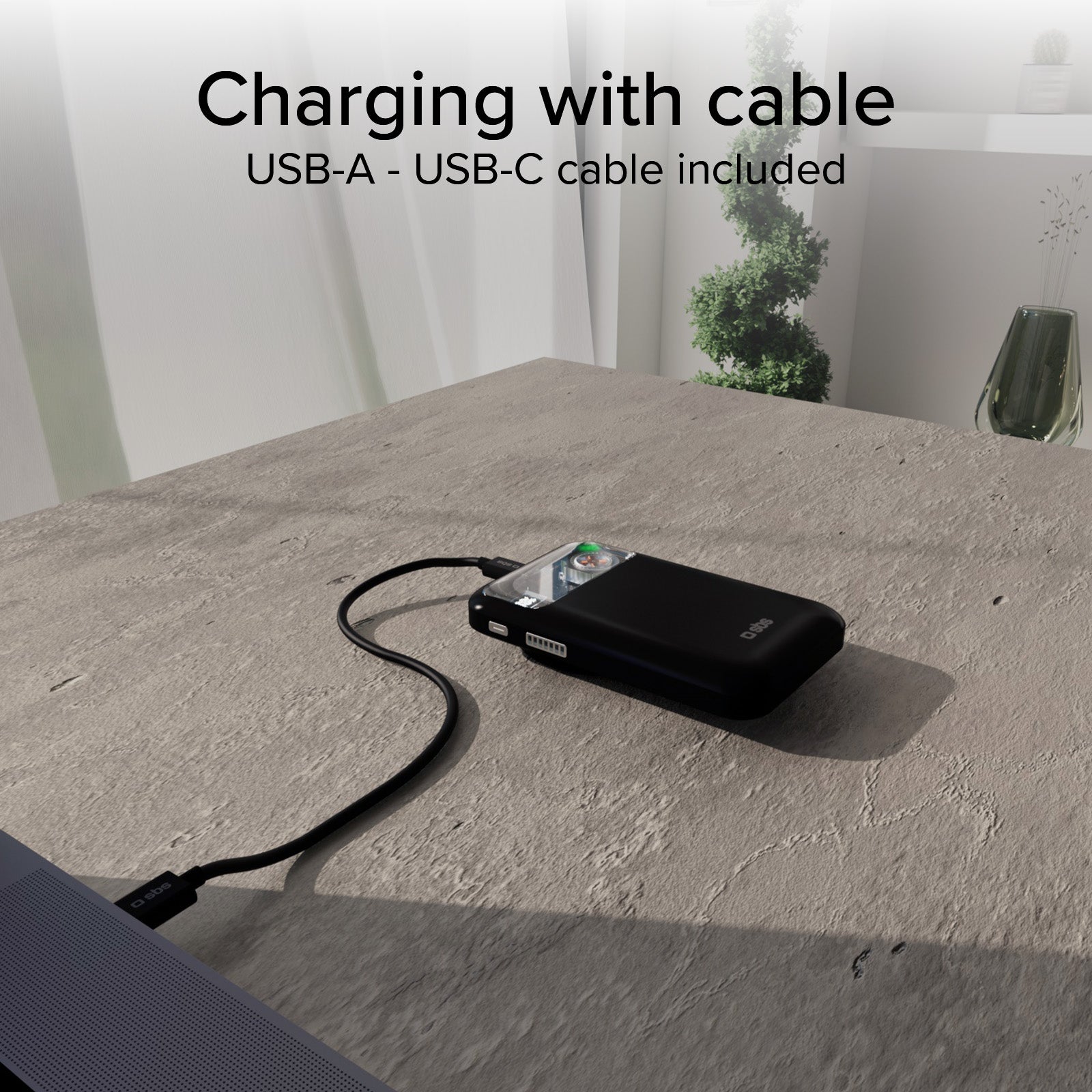 Power bank wireless da 10.000 mAh con ventola di raffreddamento