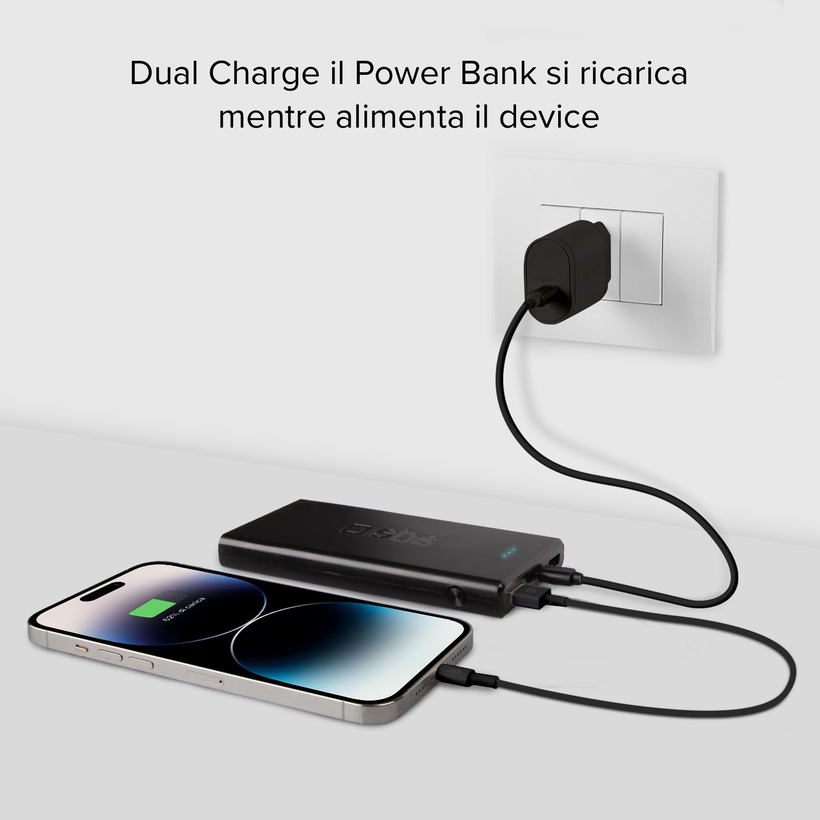 Batería externa de 10 000 mAh con tecnología Power Delivery (PD) de 20 W