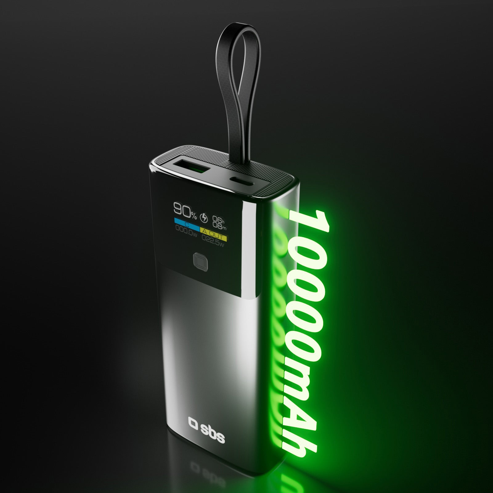 Power Bank 10.000 mAh mit LCD PD 20W