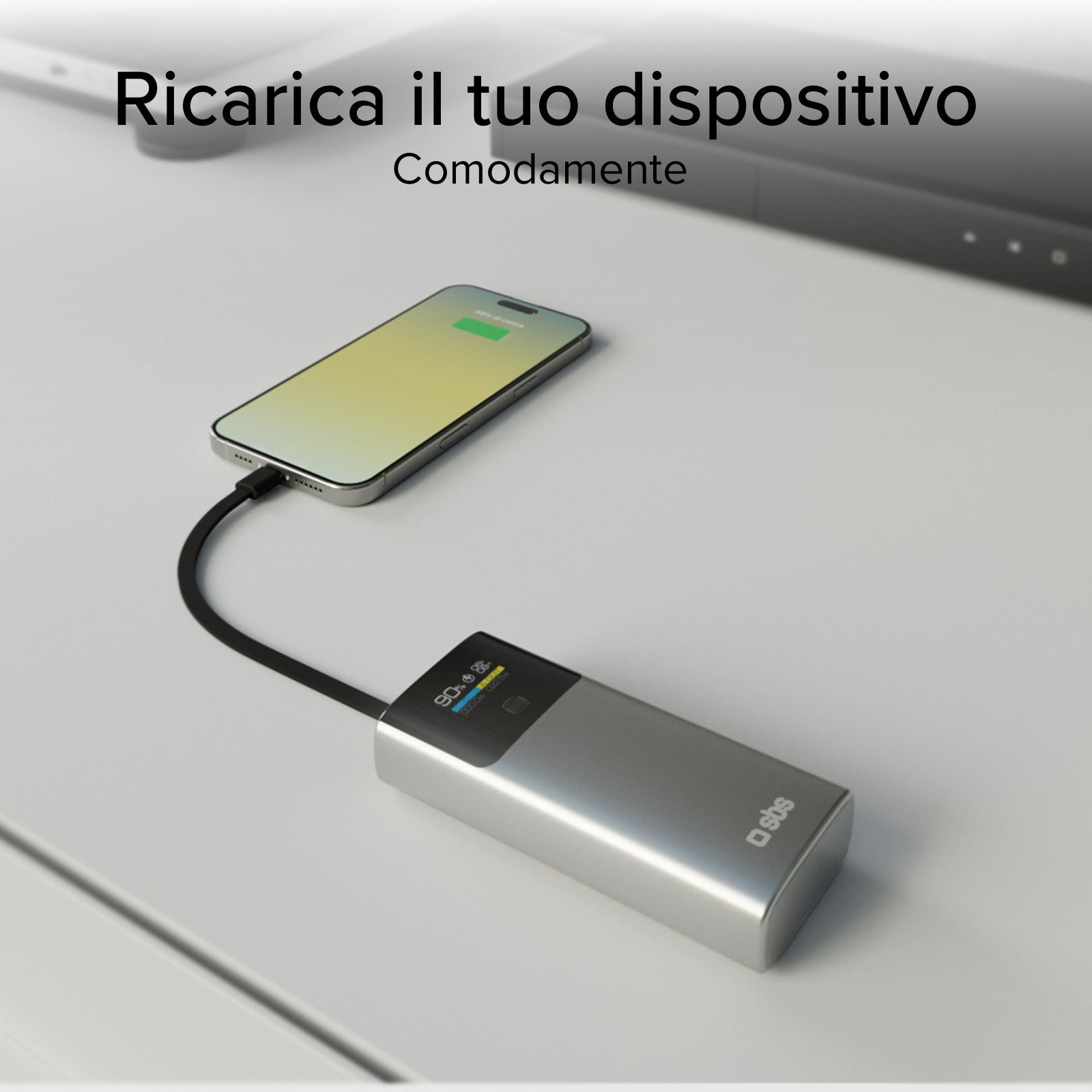 Power Bank 10.000 mAh con LCD PD 20W