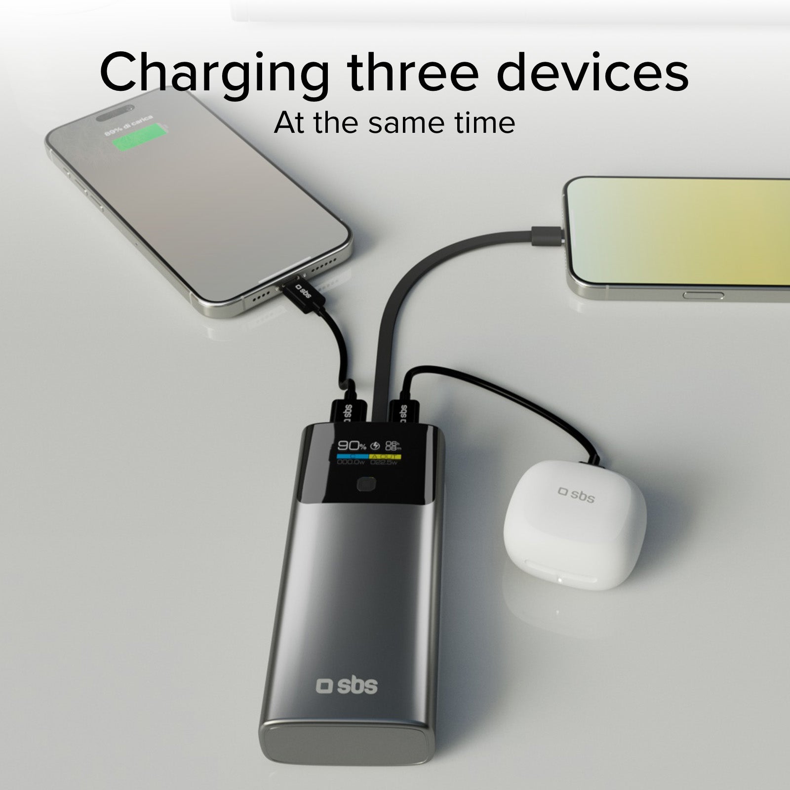 Power Bank 10.000 mAh mit LCD PD 20W