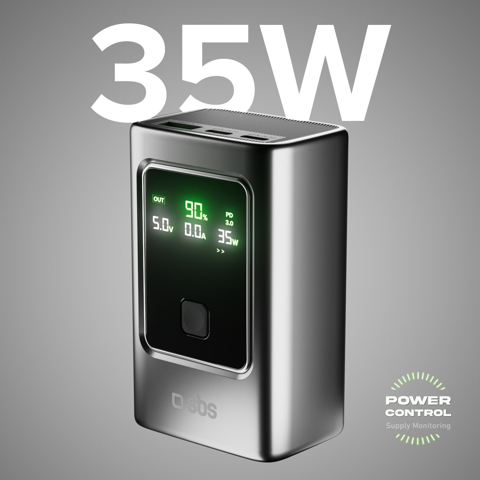 LCD Power Bank 10.000 mAh con PD 35W