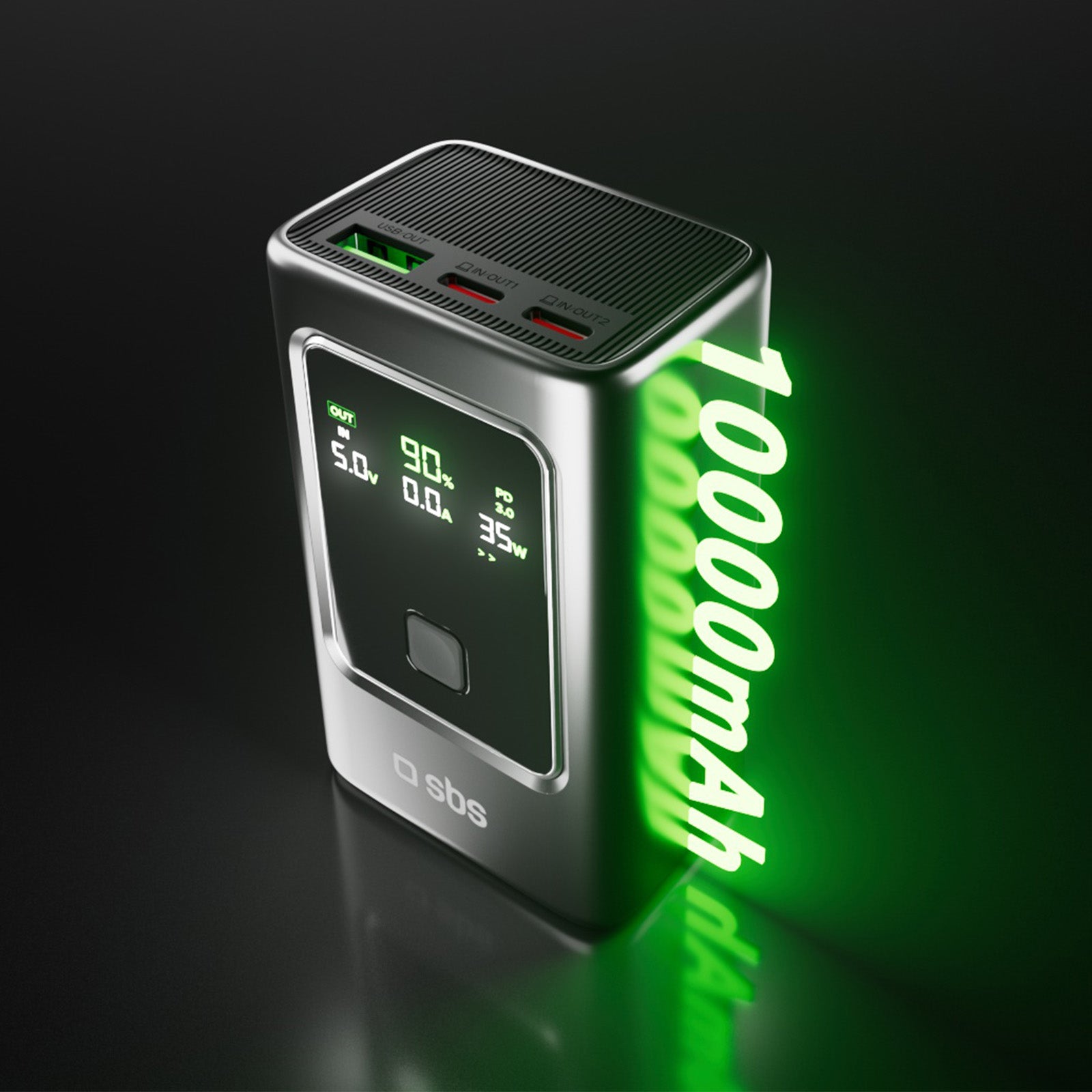 LCD-Power Bank 10.000 mAh mit PD 35 W
