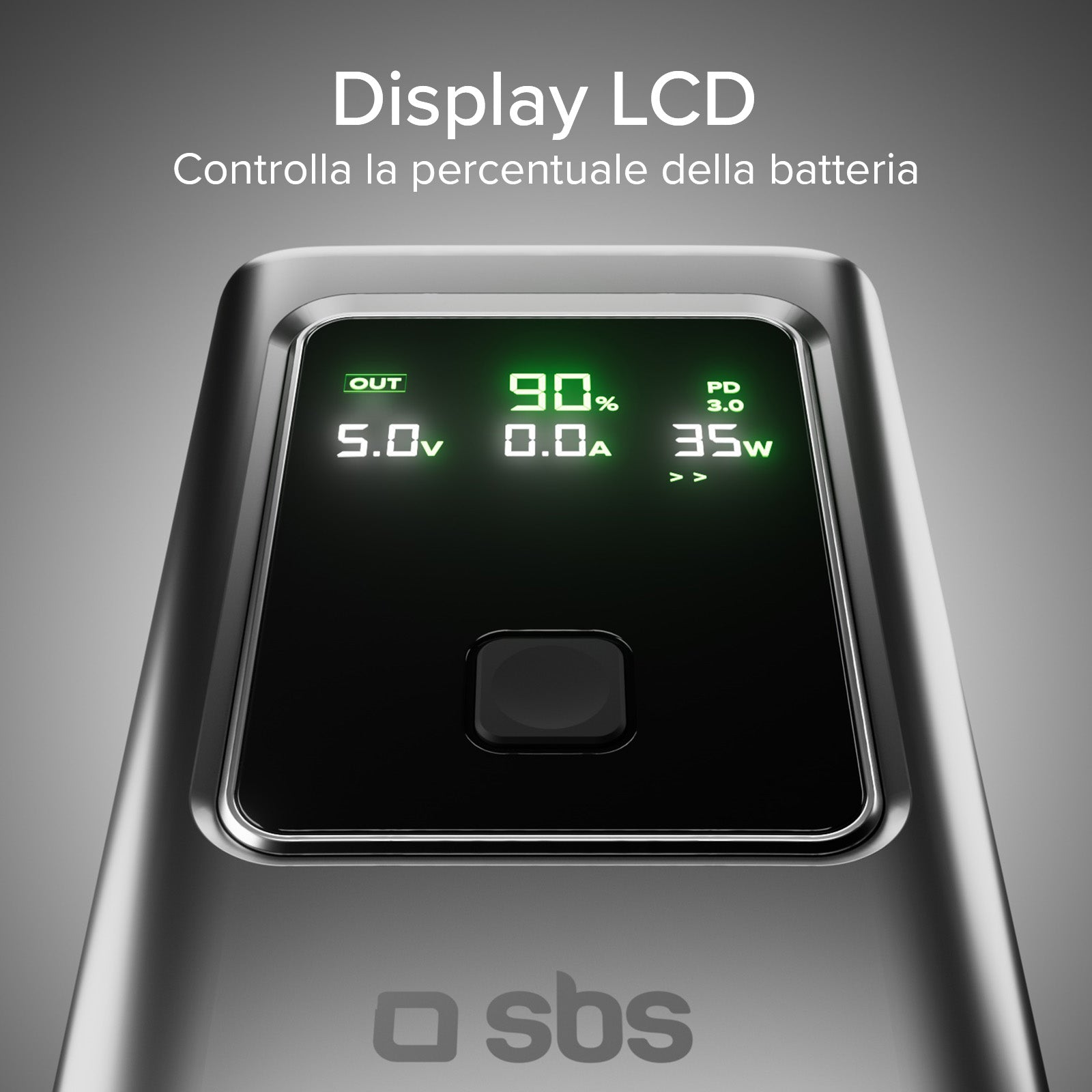 LCD Power Bank 10.000 mAh con PD 35W