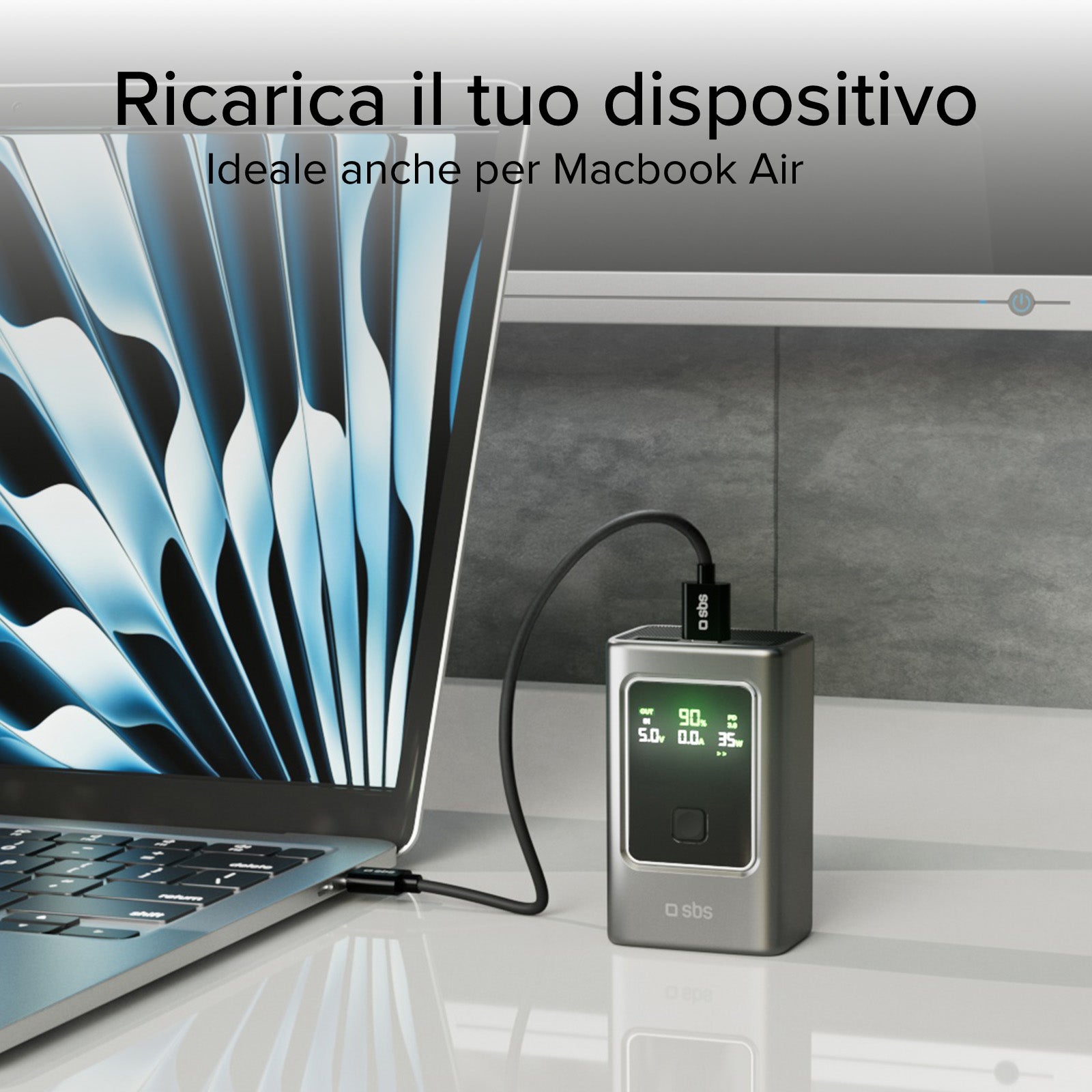 LCD-Power Bank 10.000 mAh mit PD 35 W