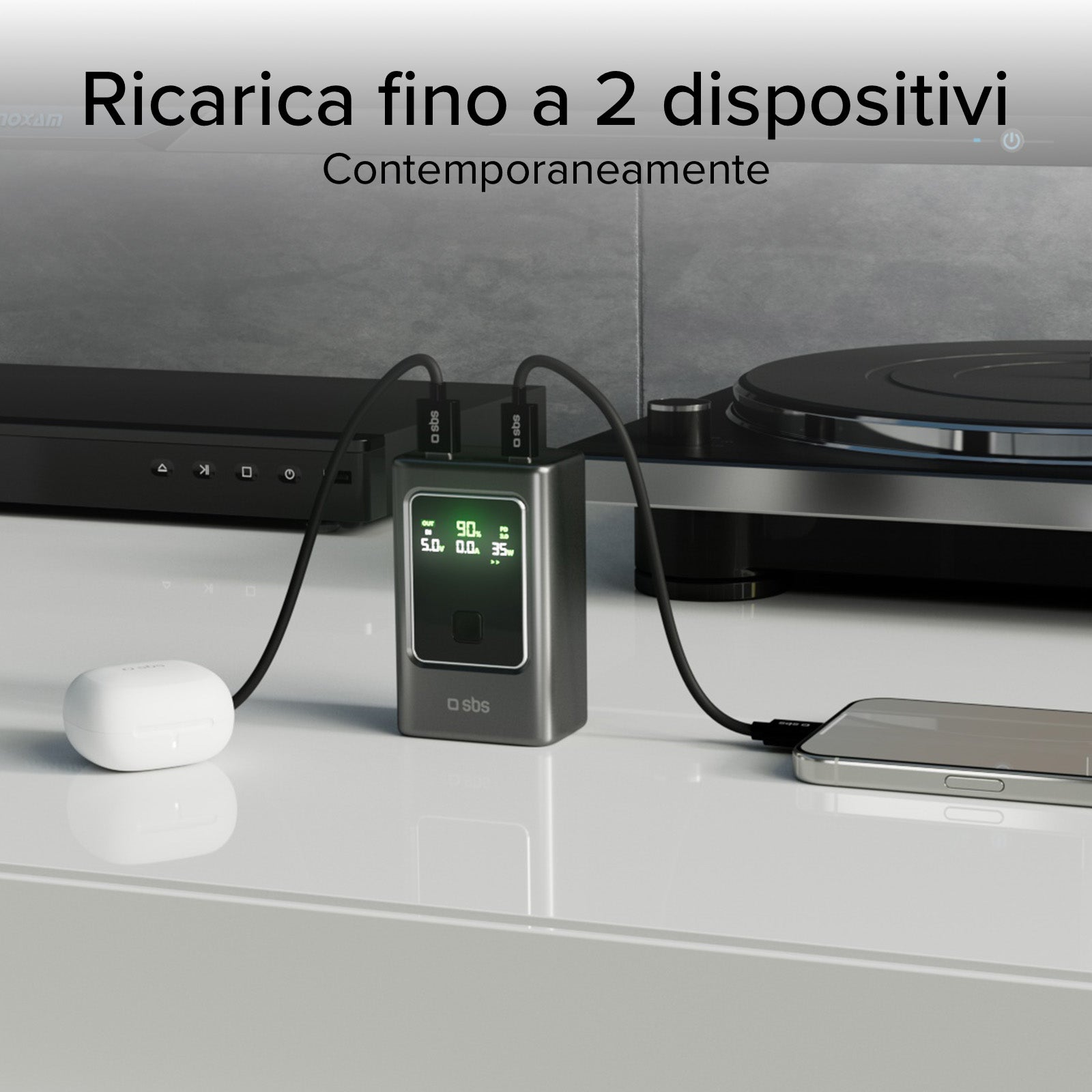 LCD-Power Bank 10.000 mAh mit PD 35 W