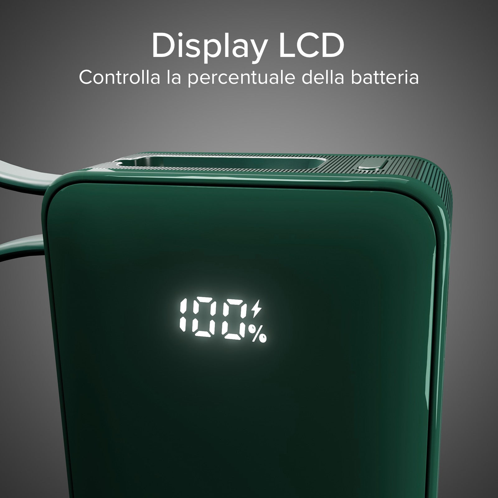 Power bank 10.000 mAh con cavo USB-C integrato