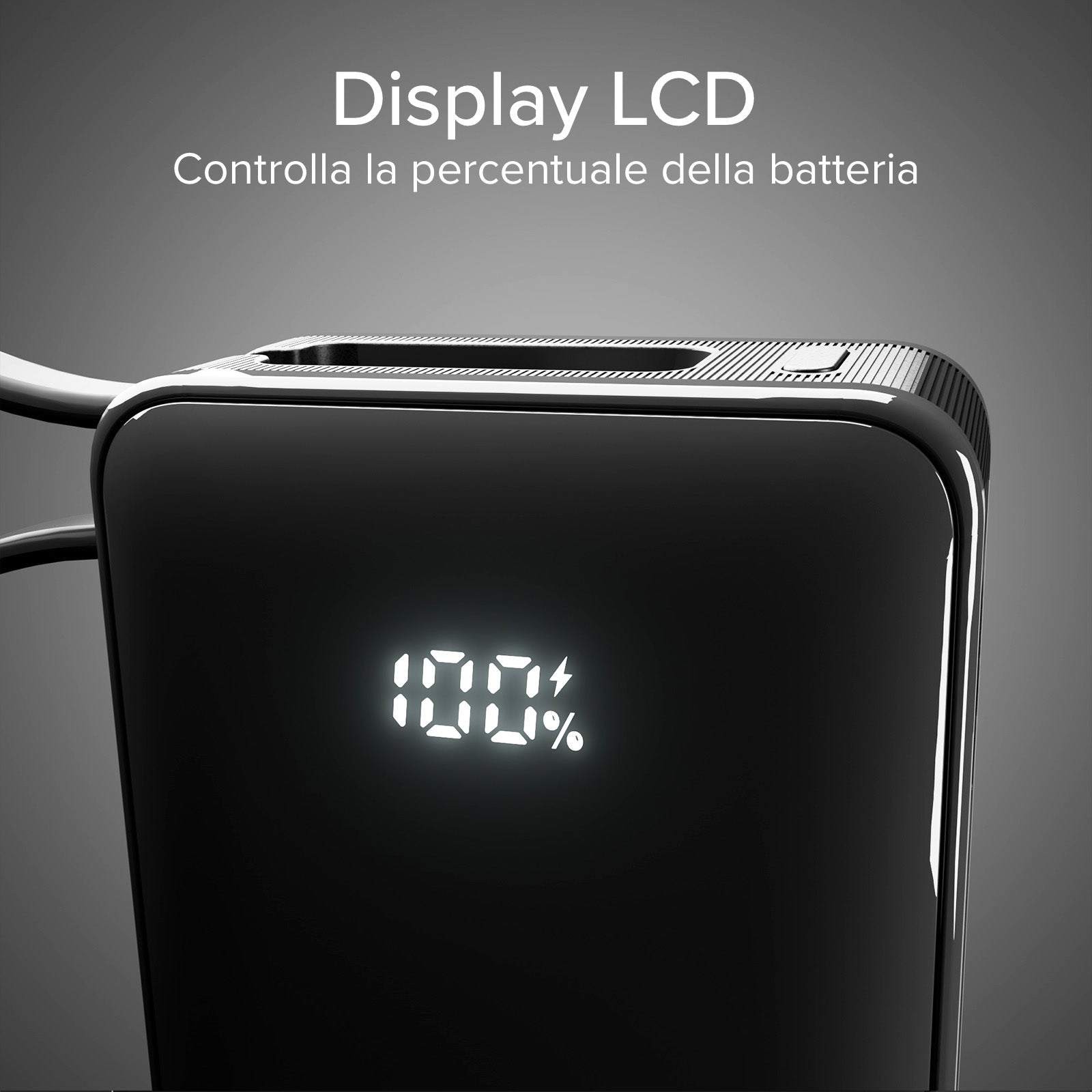 Power bank 10.000 mAh con cavo USB-C integrato