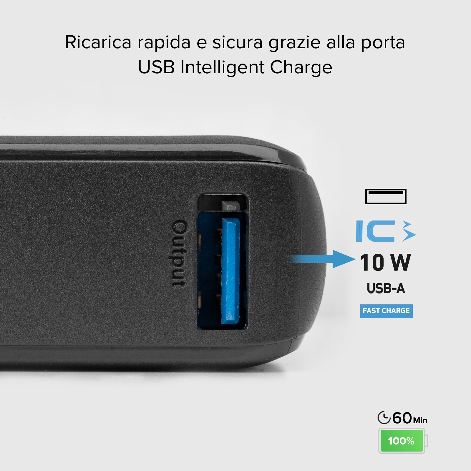 Power bank ultra compatto da 10000 mAh