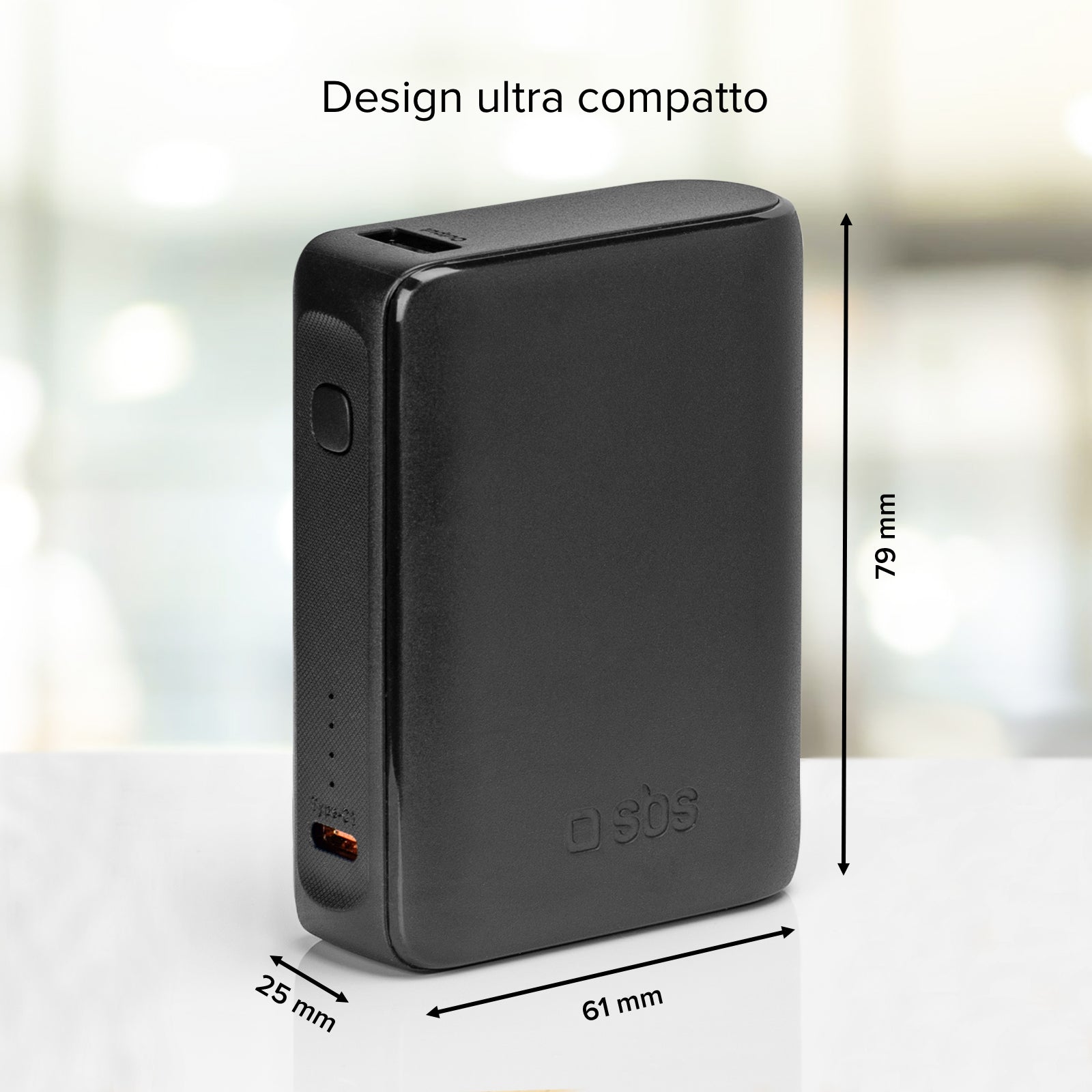 Power bank ultra compatto da 10000 mAh