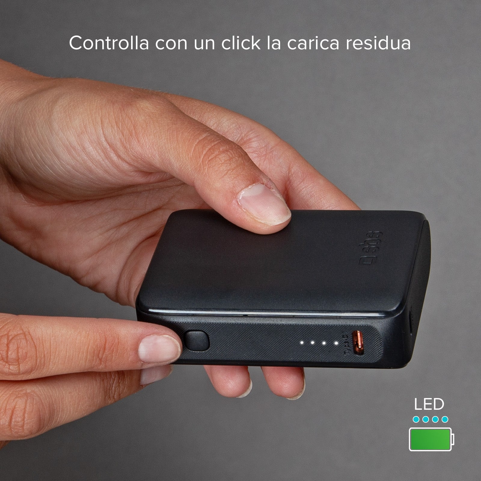 Power bank ultra compatto da 10000 mAh