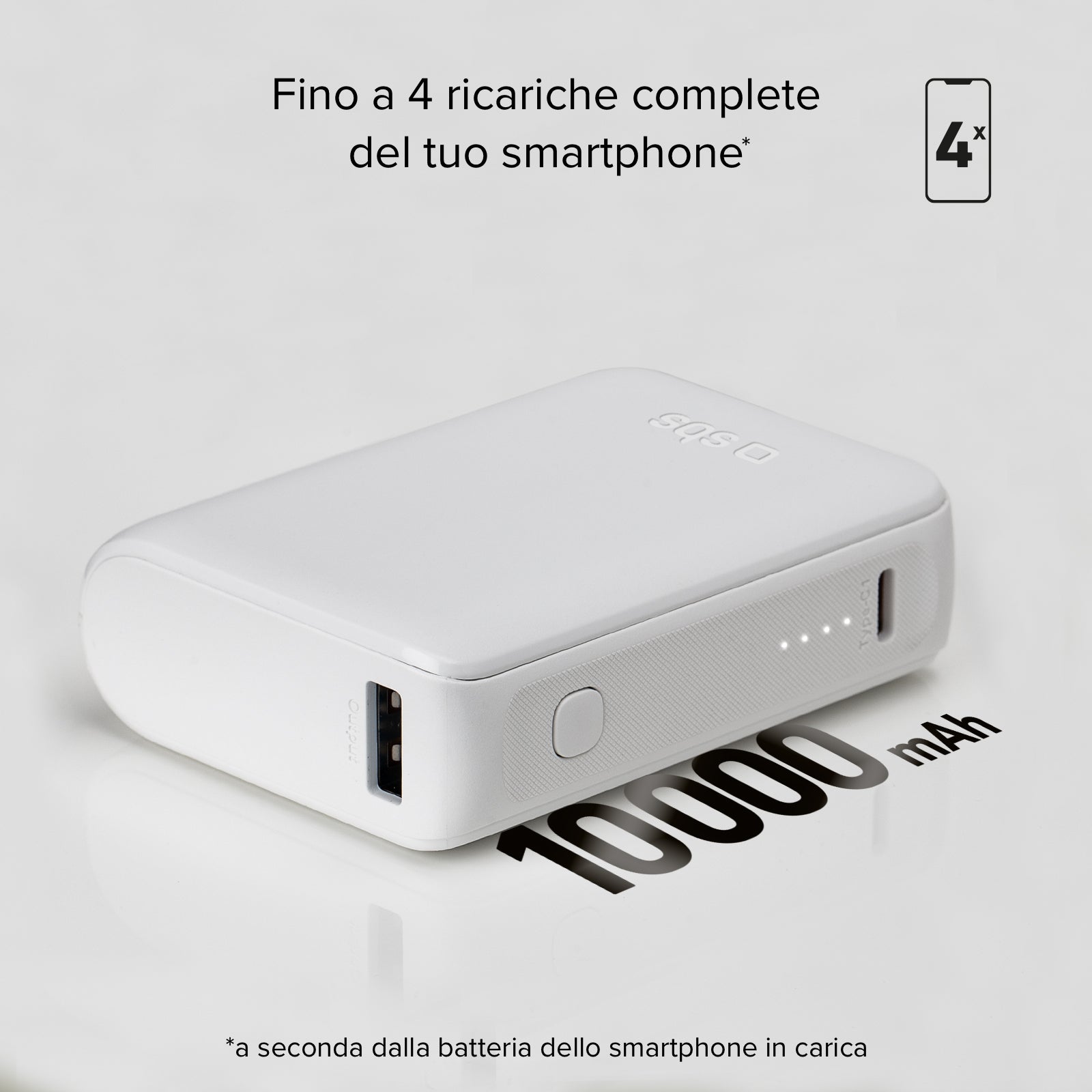 Power bank ultra compatto da 10000 mAh