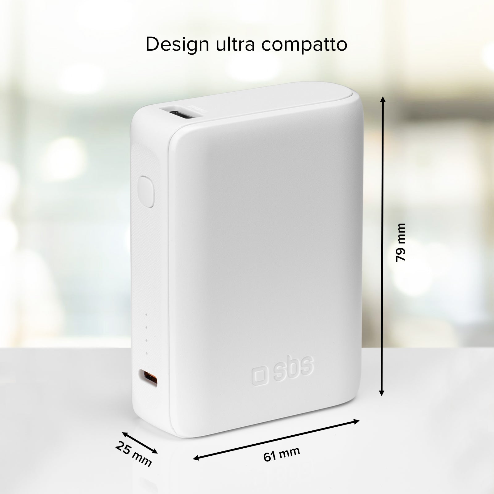 Power bank ultra compatto da 10000 mAh