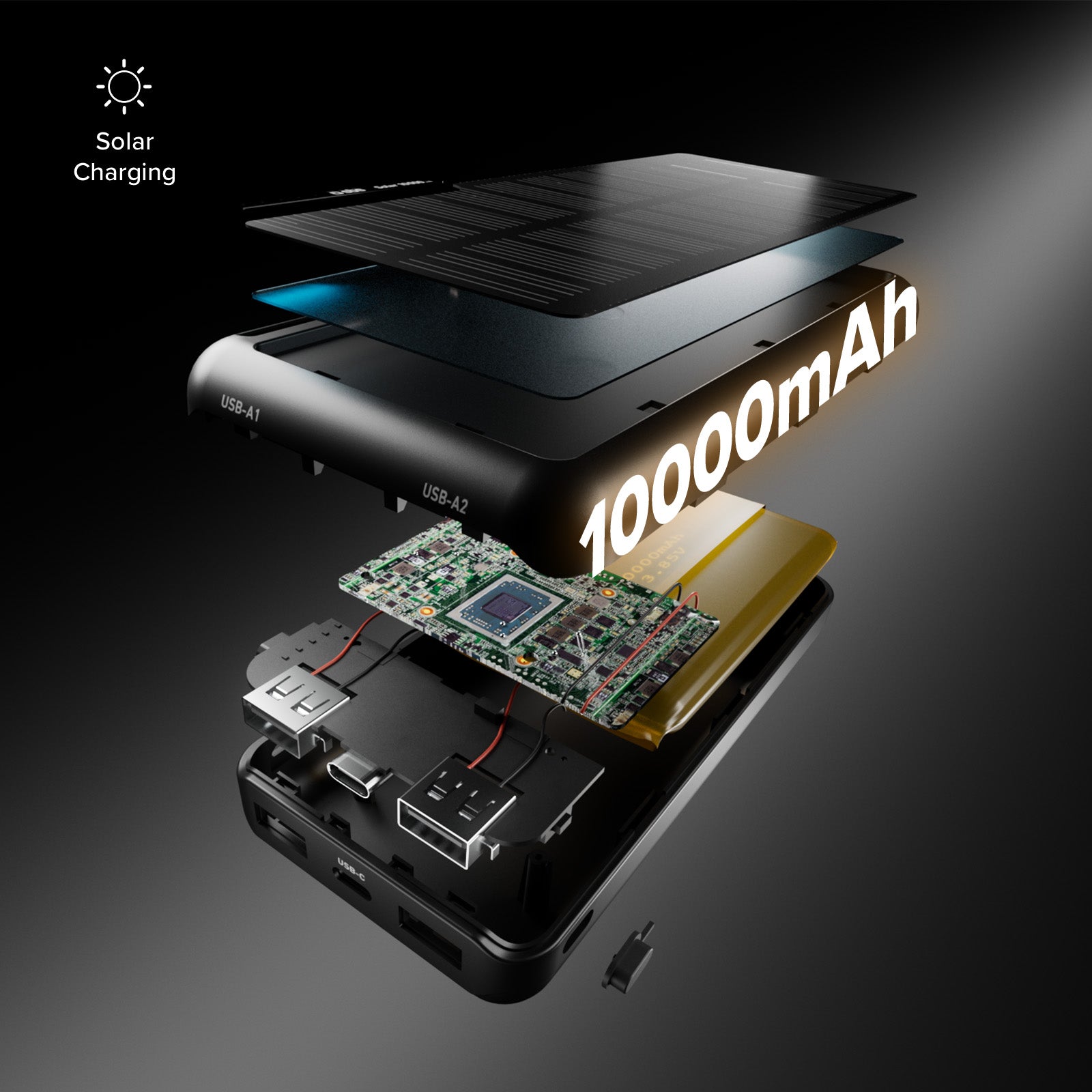 Powerbank solar de 10.000 mAh