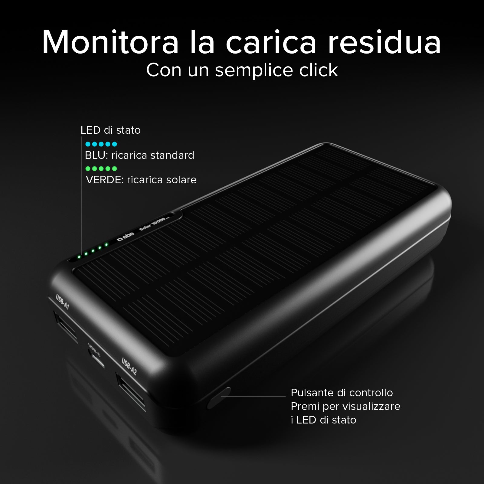 Powerbank solar de 10.000 mAh