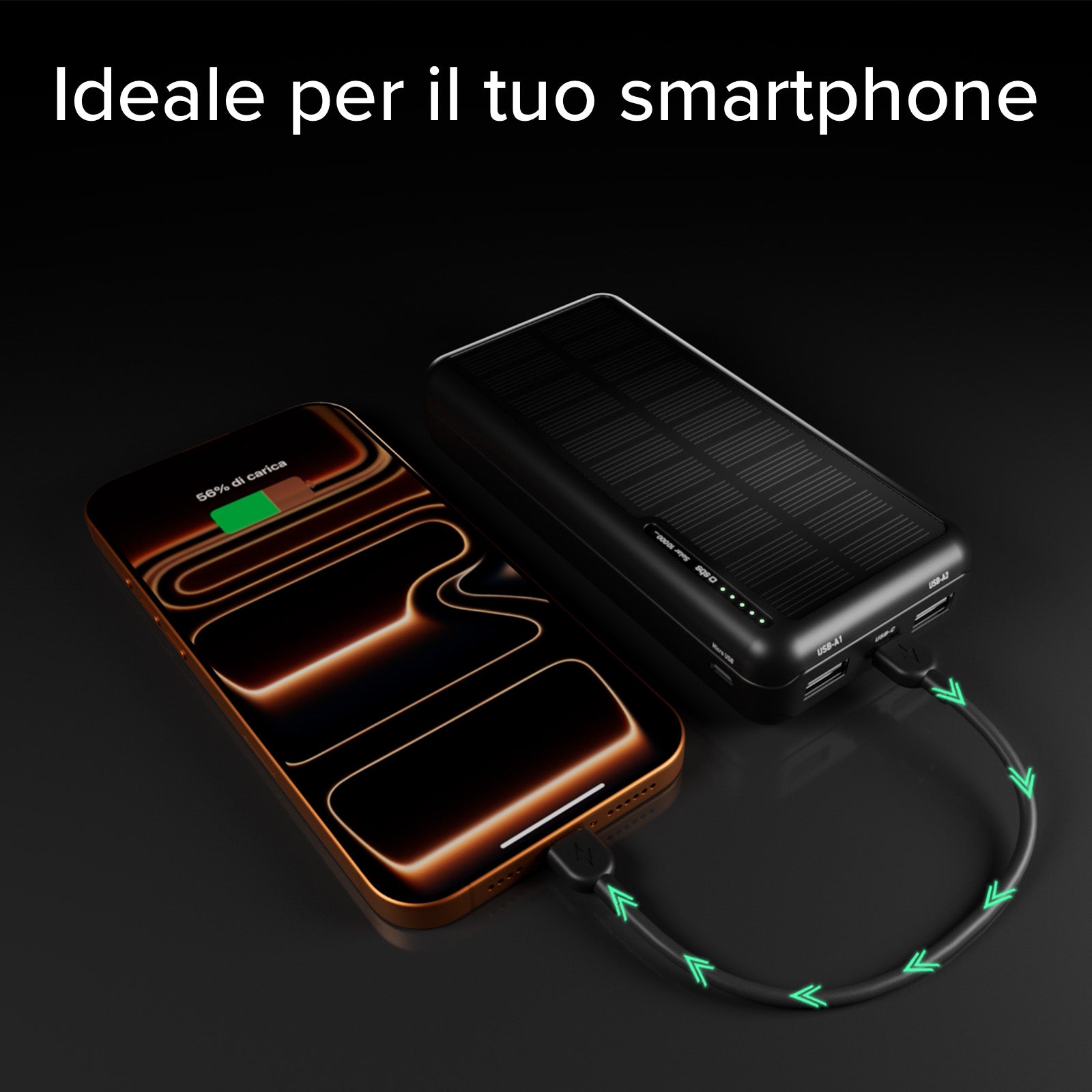 Powerbank solar de 10.000 mAh