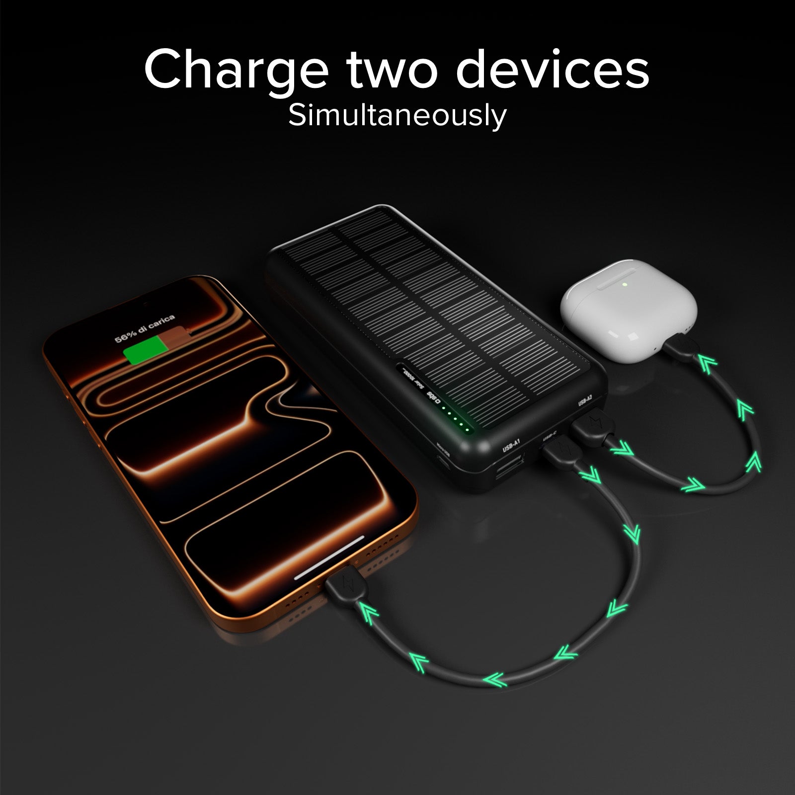 Powerbank solar de 10.000 mAh