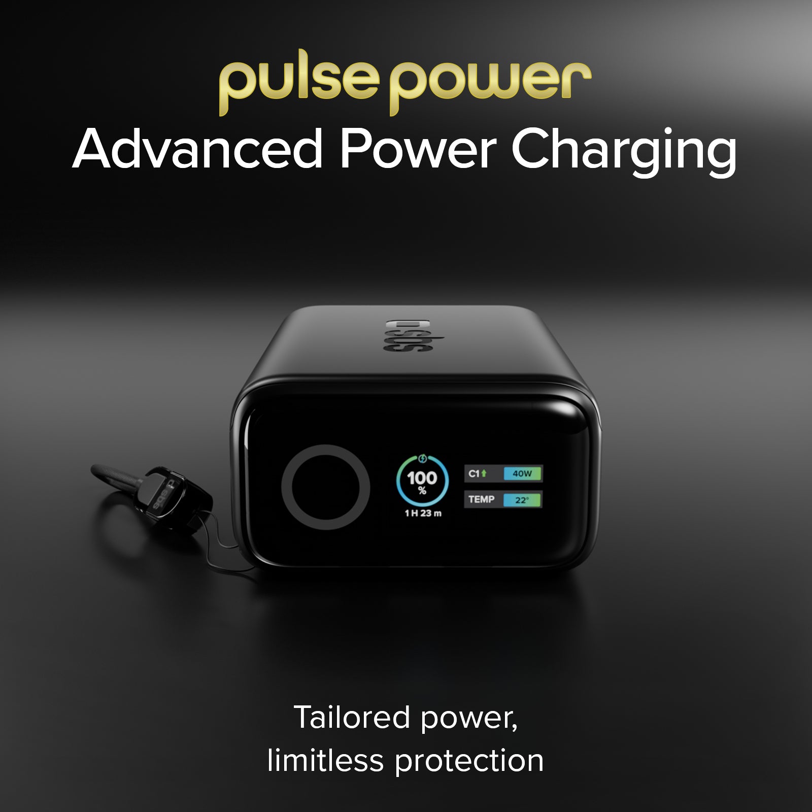 Batería externa 10000 mAh 40 W Power Delivery y AVS, con cable USB-C incluido y pantalla inteligente