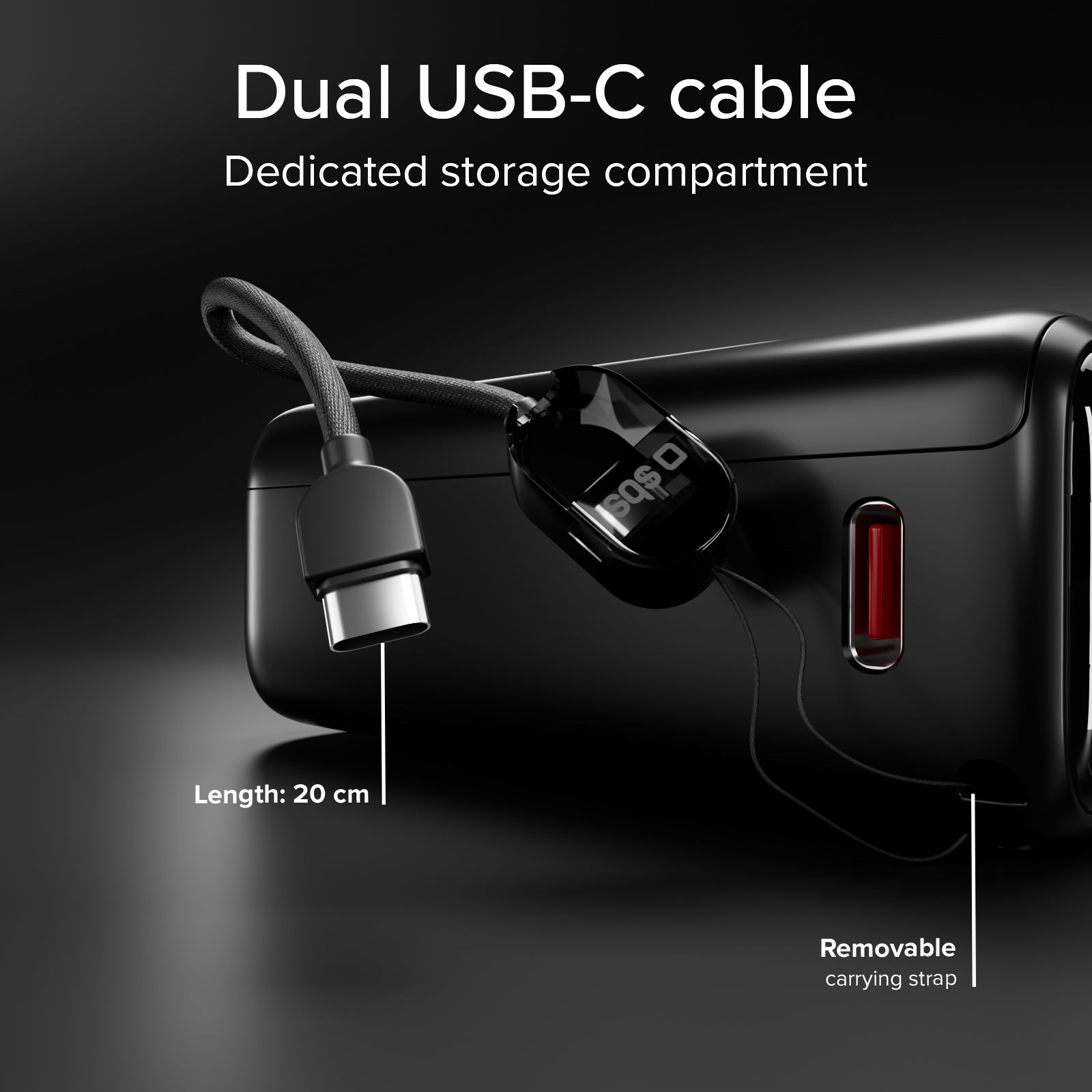 Batería externa 10000 mAh 40 W Power Delivery y AVS, con cable USB-C incluido y pantalla inteligente