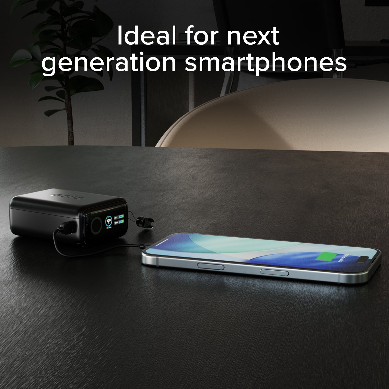 Batería externa 10000 mAh 40 W Power Delivery y AVS, con cable USB-C incluido y pantalla inteligente