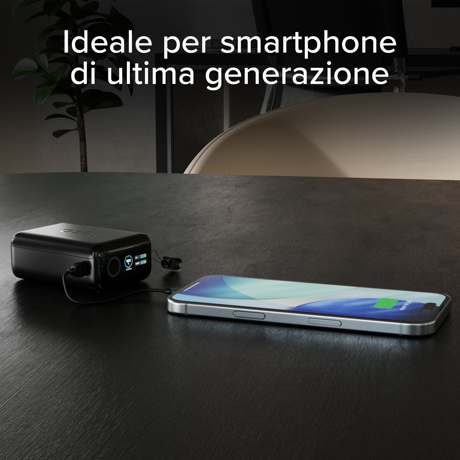 Batería externa 10000 mAh 40 W Power Delivery y AVS, con cable USB-C incluido y pantalla inteligente