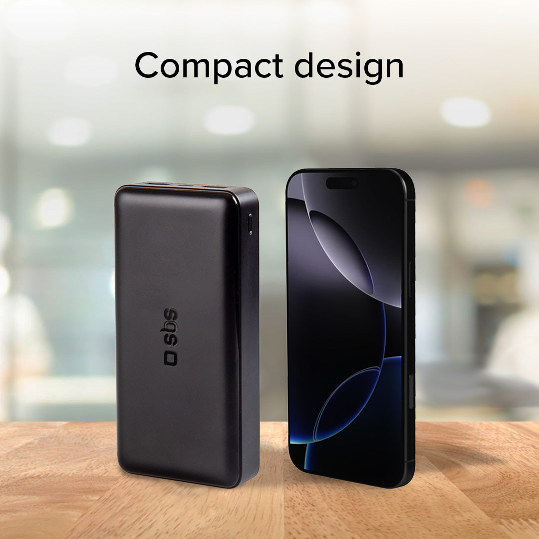 Power bank 20.000 mAh extra slim con porta USB 2.1A Intelligent Charge (IC)