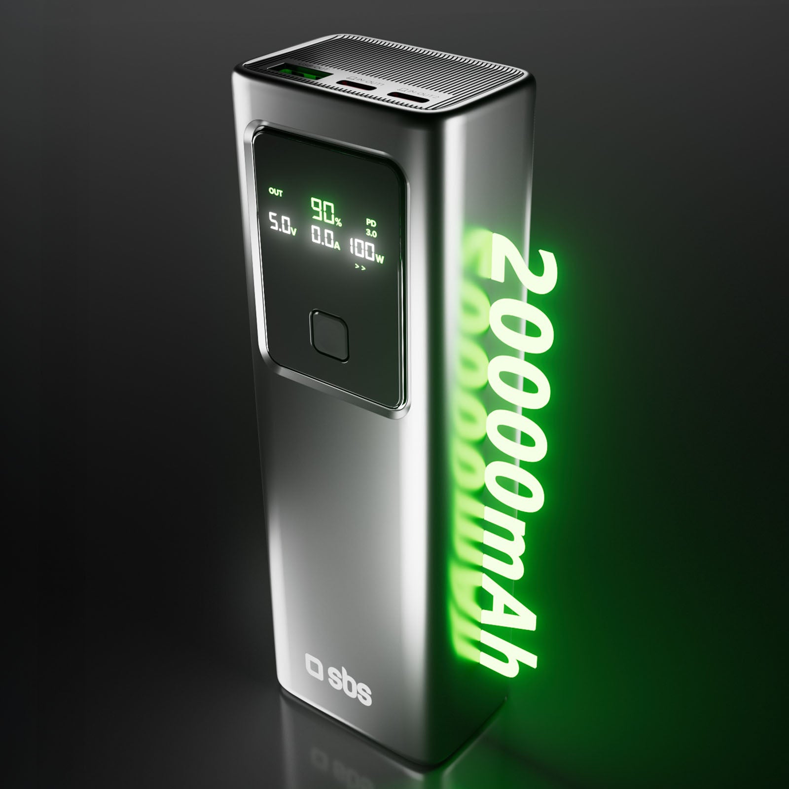LCD-Powerbank 20.000 mAh mit PD 100 W