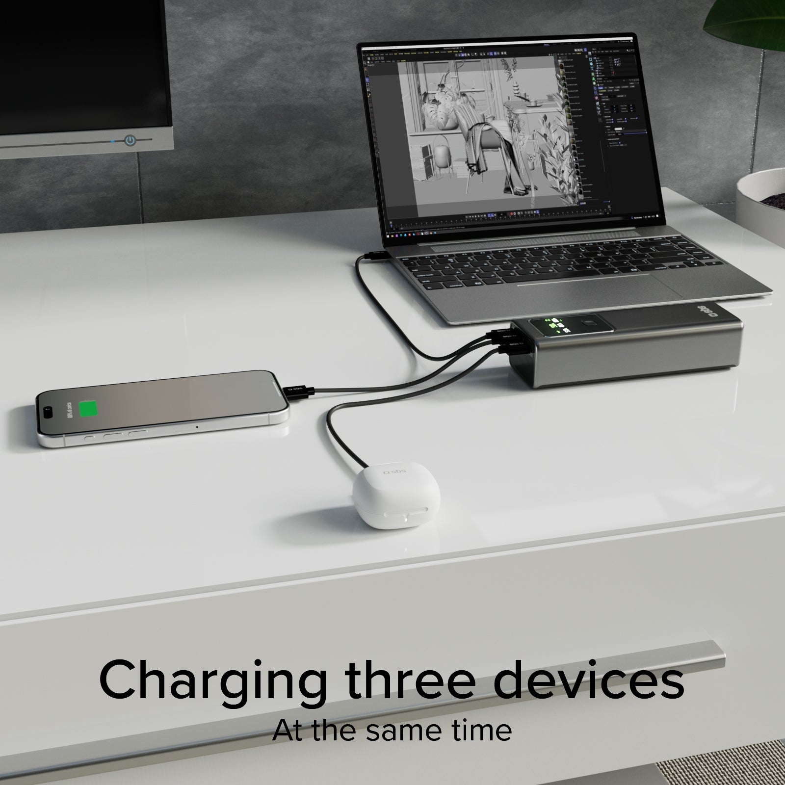 Batterie externe 20000 mAh avec écran LCD et technologie PD 100W