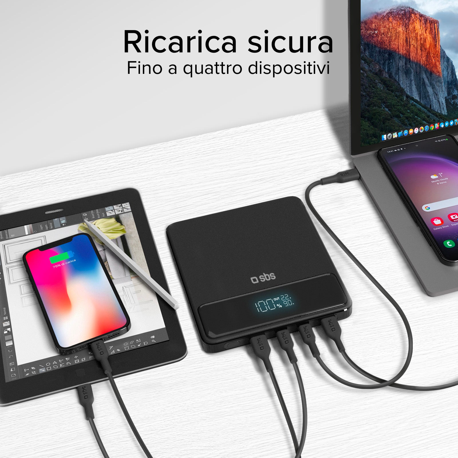 Powerbank da 20.000 mAh ultra slim 100 Watt