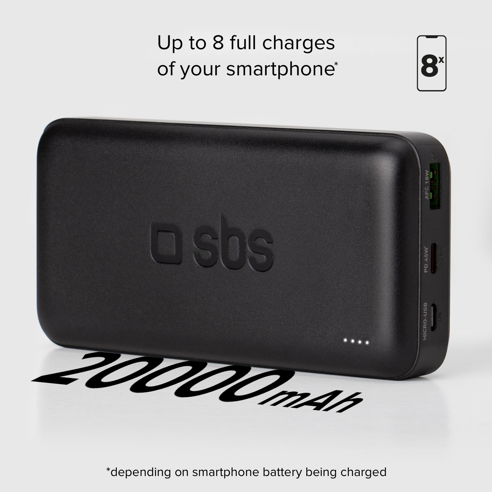 Power bank da 20.000 mAh con Power Delivery 45W