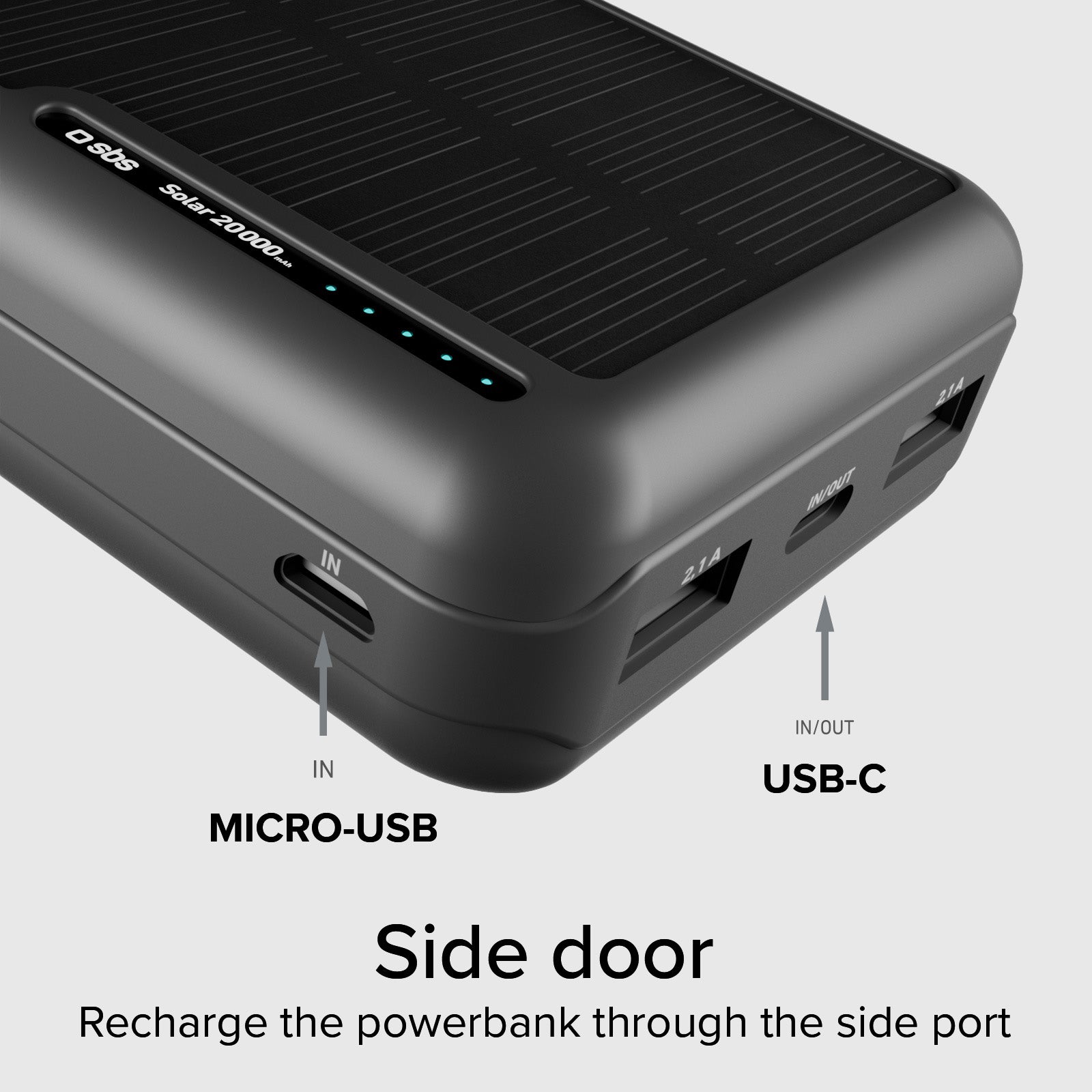 20,000 mAh Solar Power Bank
