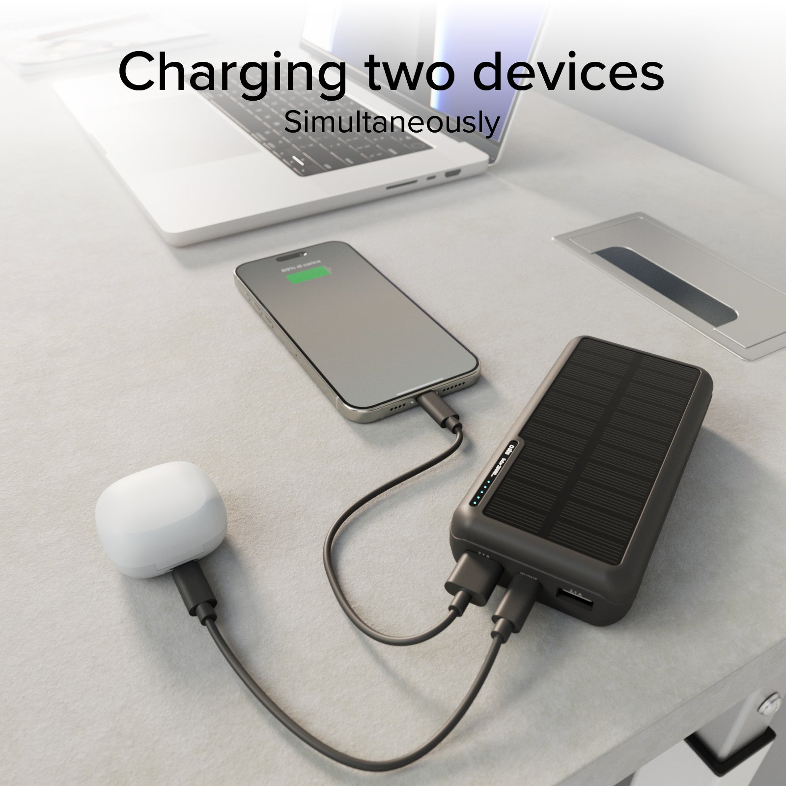 Batterie externe solaire de 20.000 mAh