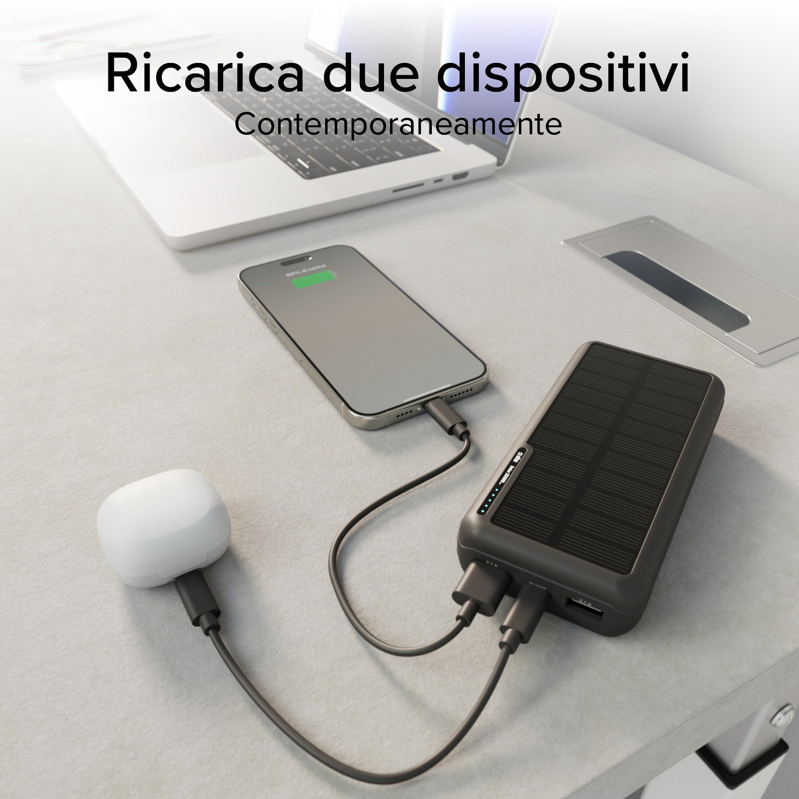 20,000 mAh Solar Power Bank